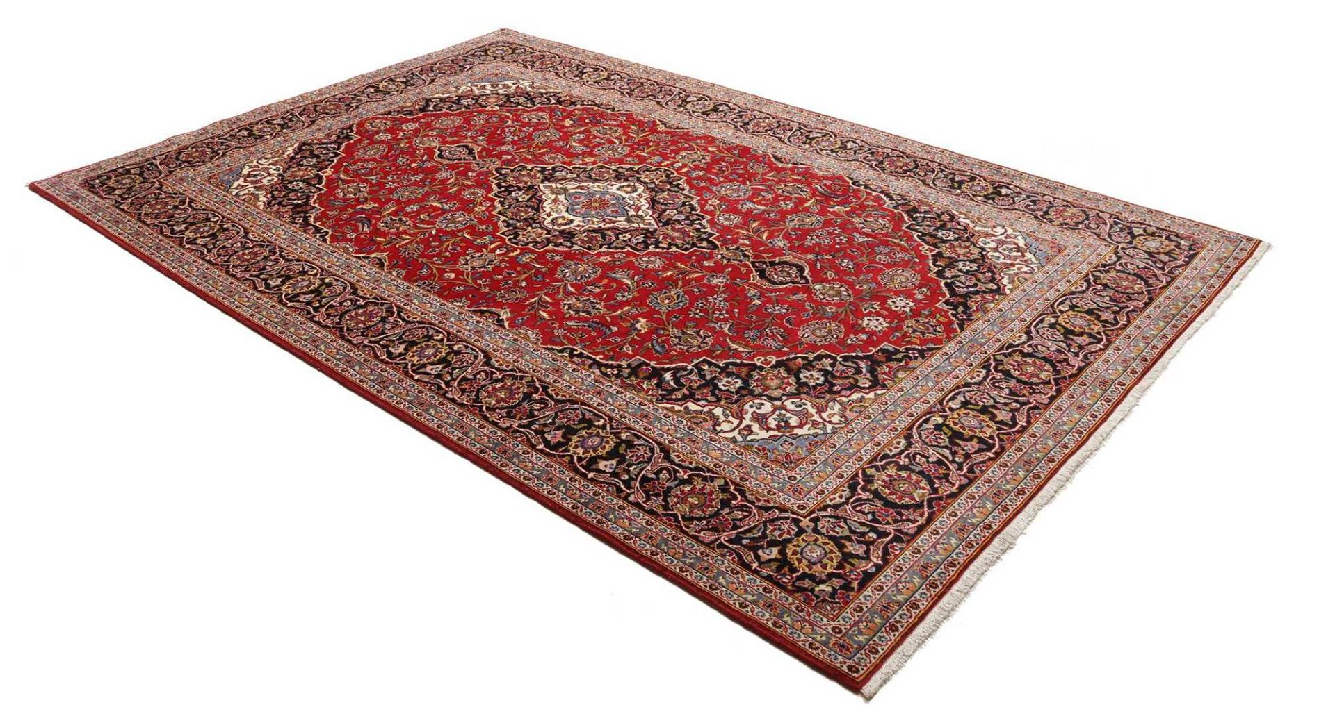 Kashan Perserteppich 201 × 304 cm aus Wolle, handgeknüpft