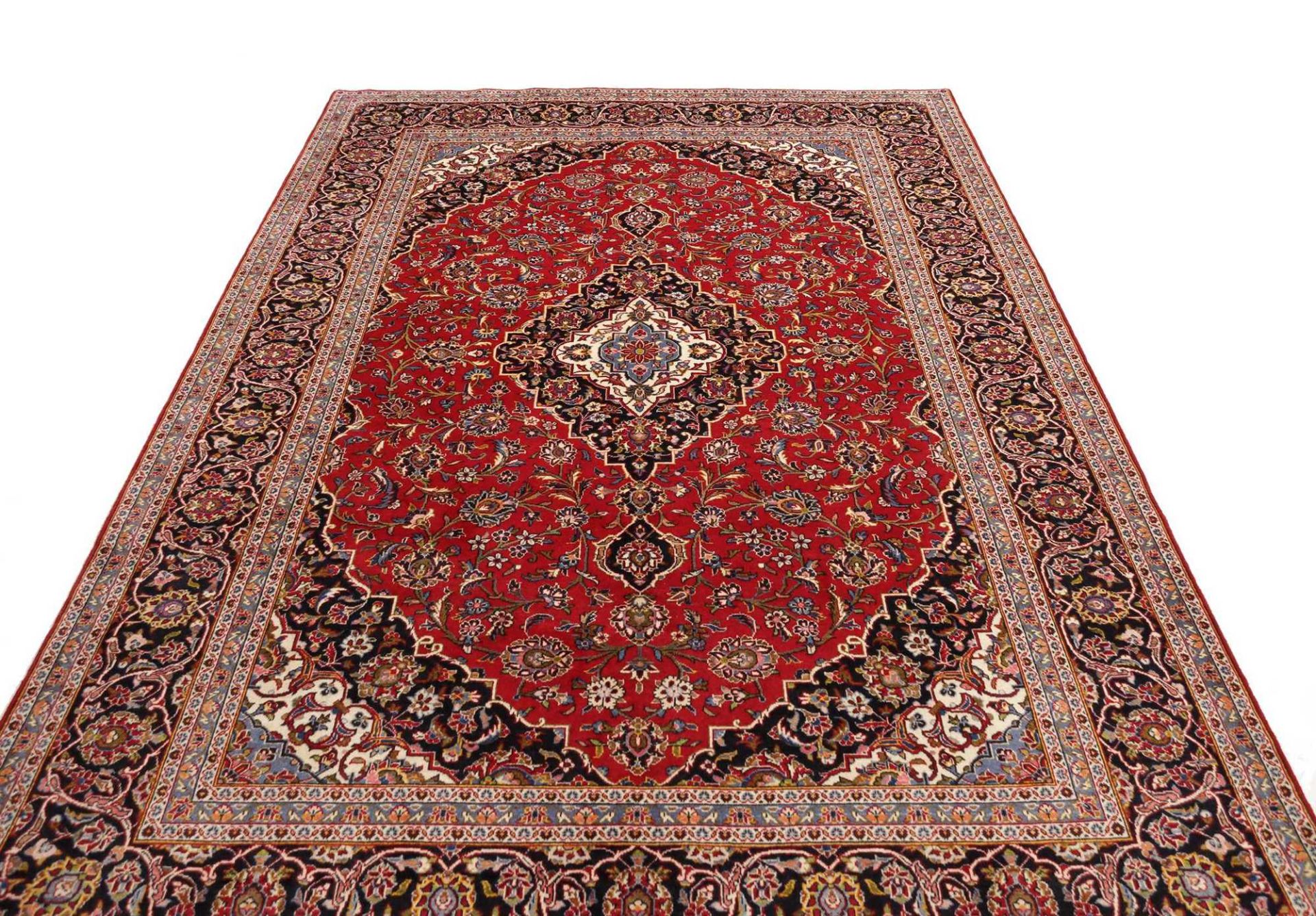 Kashan Perserteppich 201 × 304 cm aus Wolle, handgeknüpft