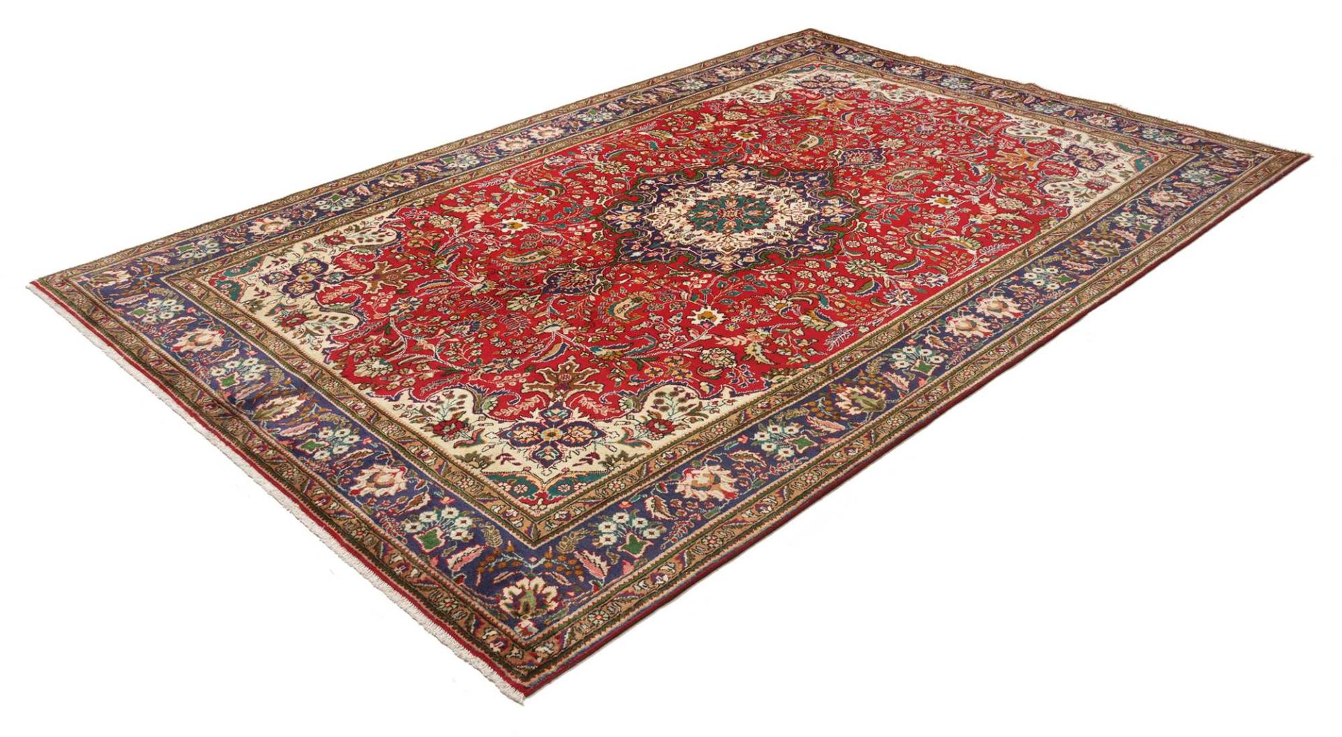 Handgeknüpfter Täbriz Perserteppich, 201 × 302 cm, Wolle
