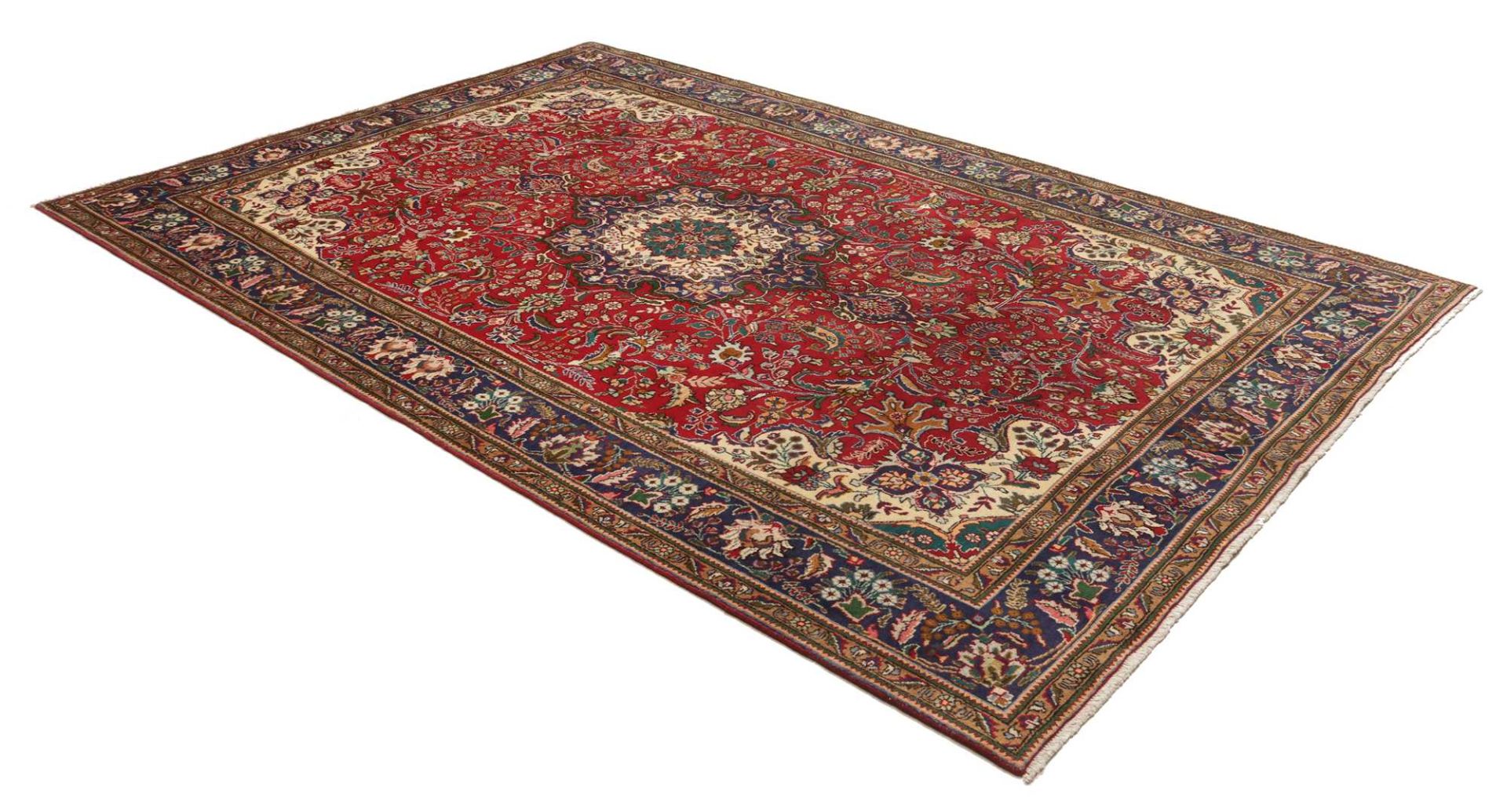 Handgeknüpfter Täbriz Perserteppich, 201 × 302 cm, Wolle