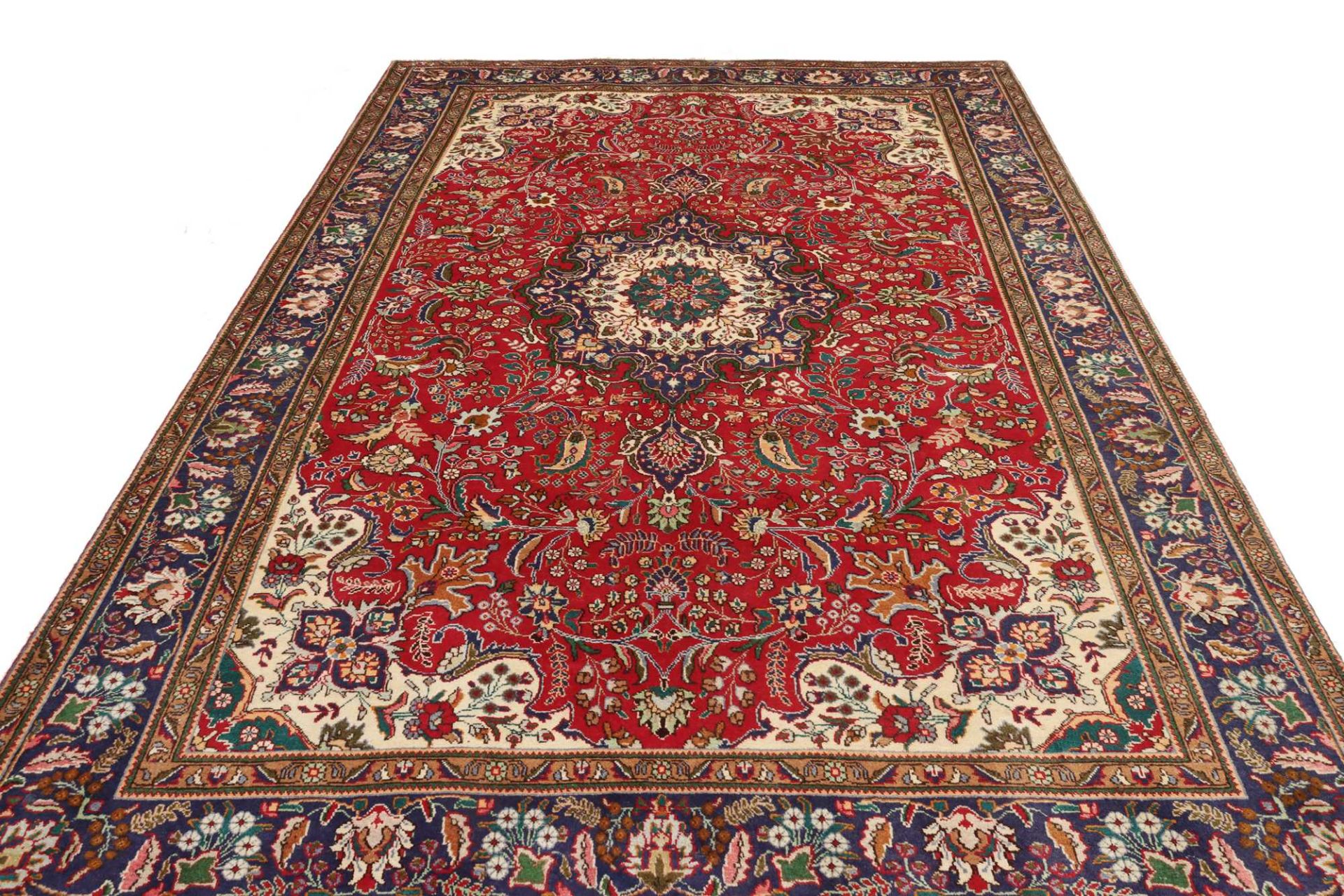 Handgeknüpfter Täbriz Perserteppich, 201 × 302 cm, Wolle
