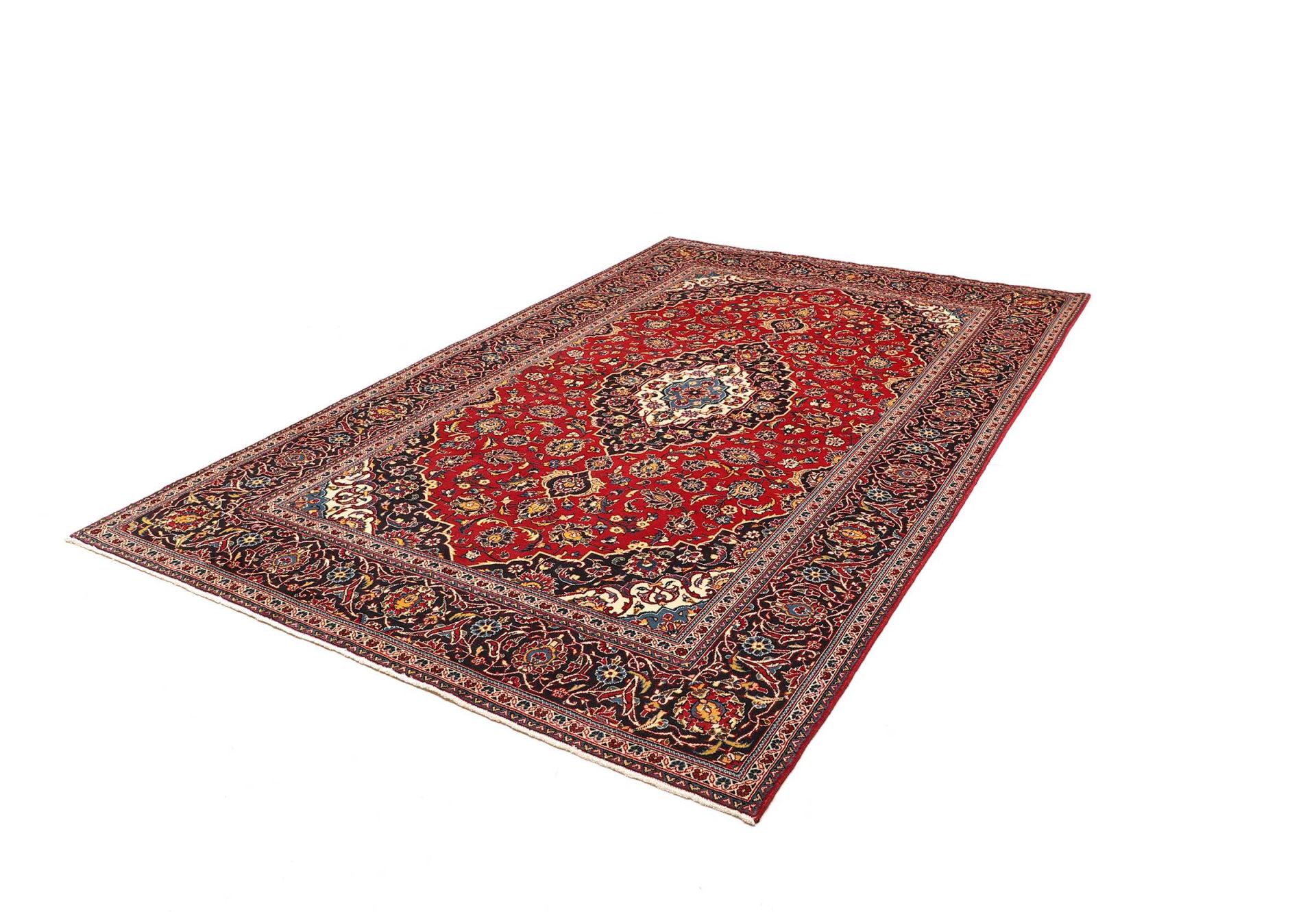 Handgeknüpfter Kashan Perserteppich, 199 × 306 cm, Wolle
