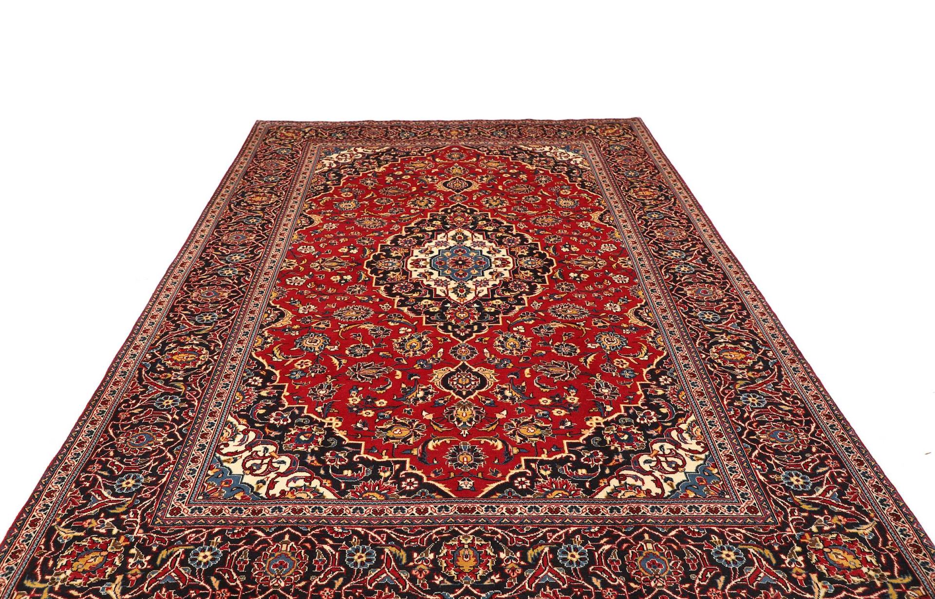 Handgeknüpfter Kashan Perserteppich, 199 × 306 cm, Wolle