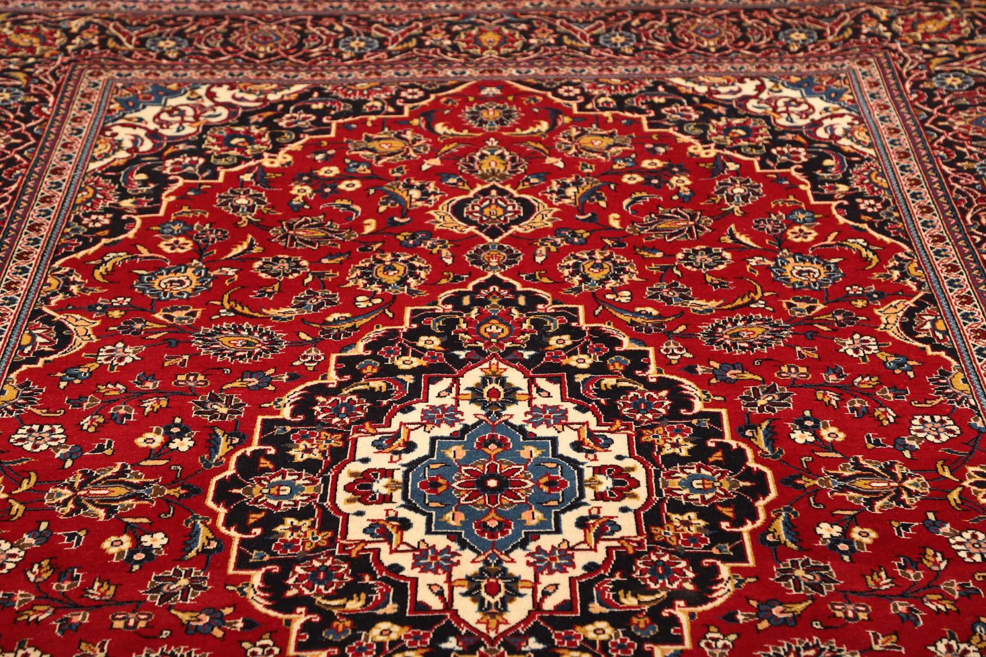 Handgeknüpfter Kashan Perserteppich, 199 × 306 cm, Wolle