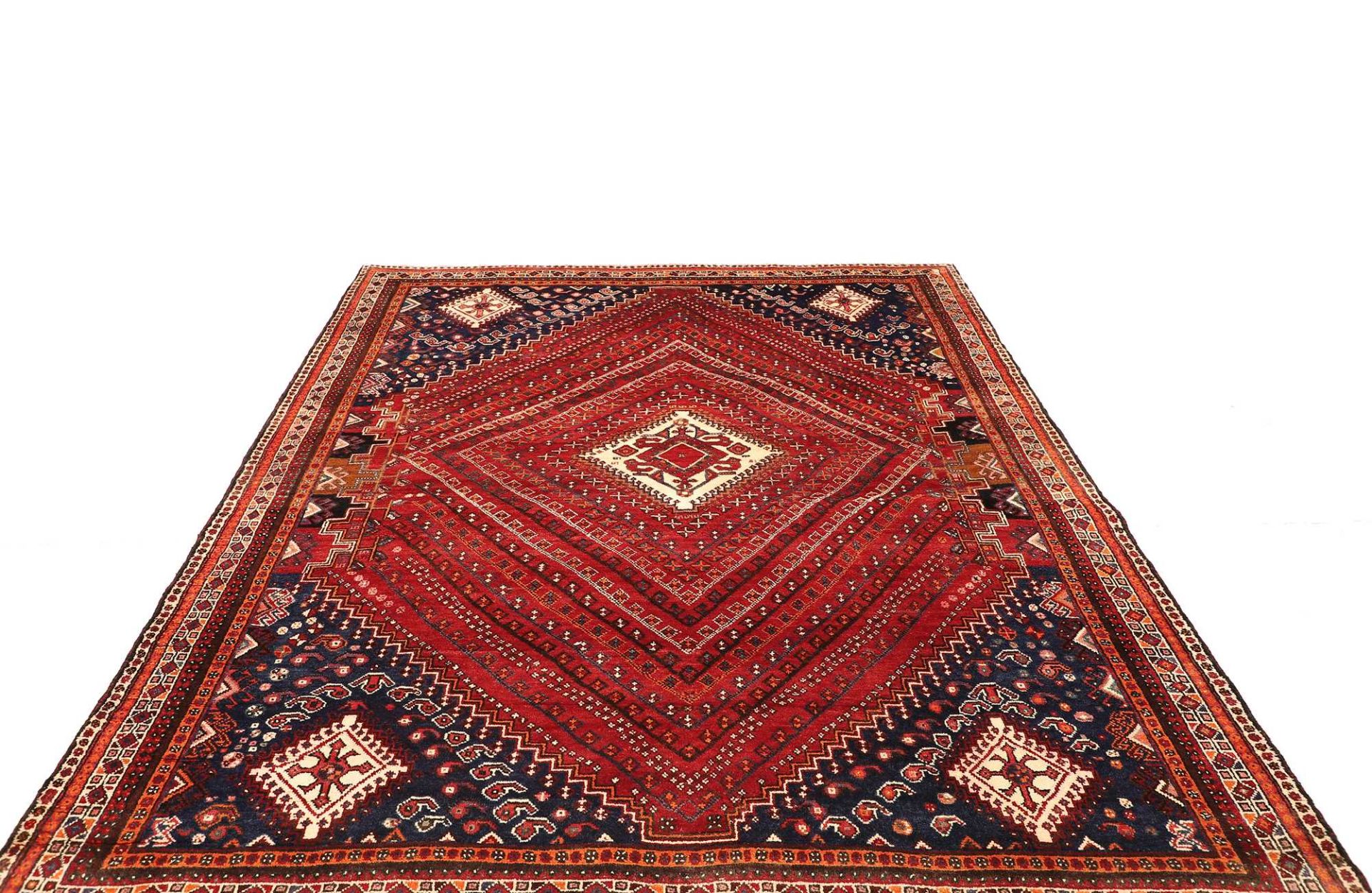 Handgeknüpfter Shiraz Perserteppich, 211 × 292 cm, Wolle