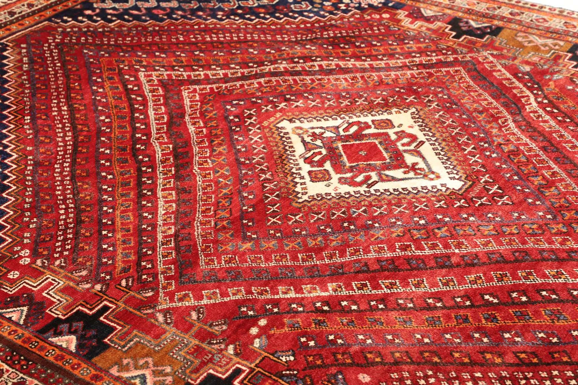Handgeknüpfter Shiraz Perserteppich, 211 × 292 cm, Wolle