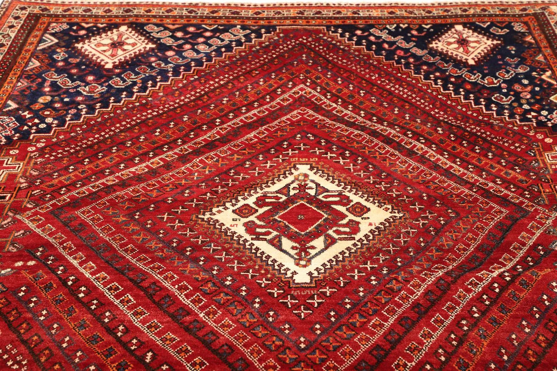 Handgeknüpfter Shiraz Perserteppich, 211 × 292 cm, Wolle