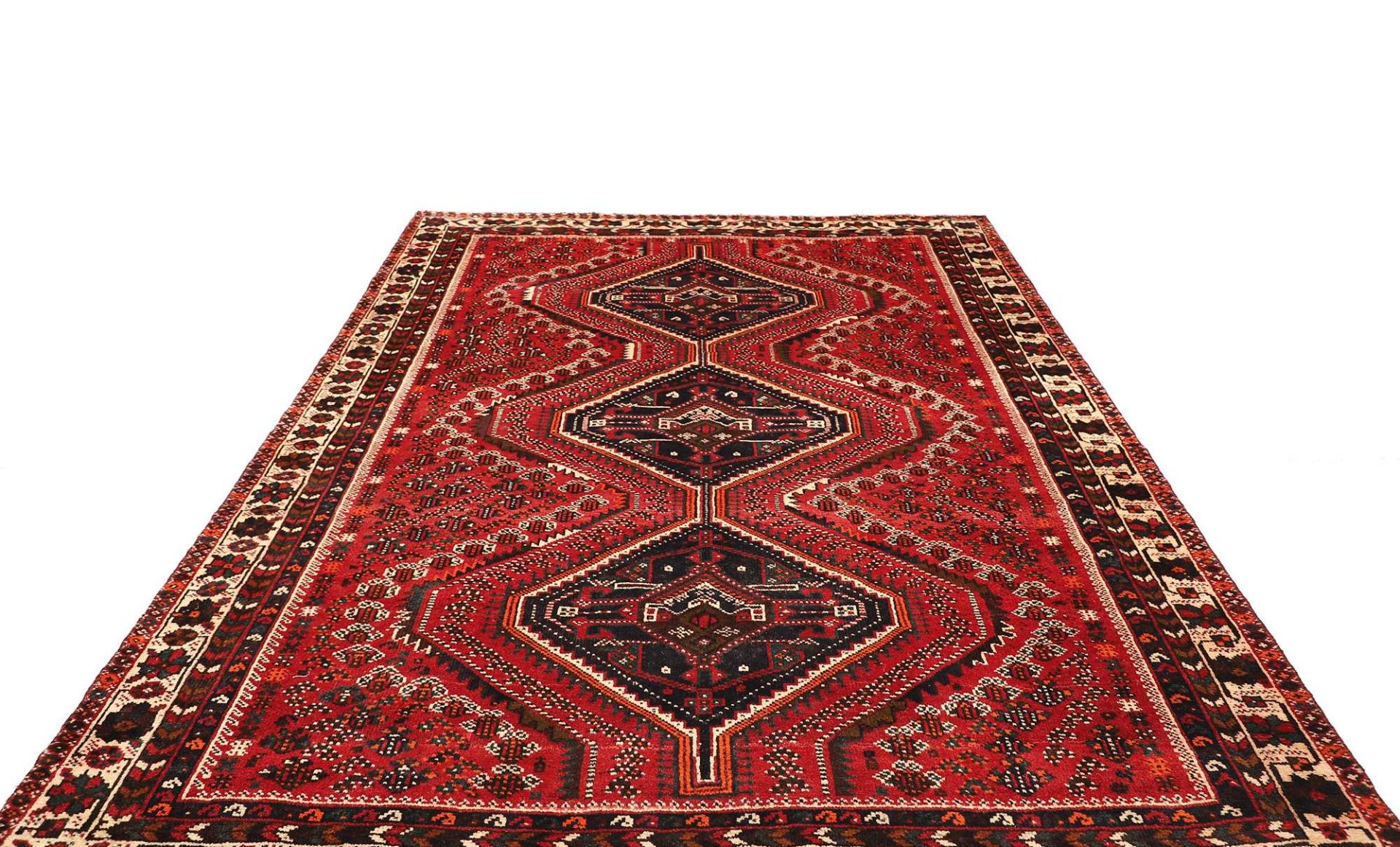 Handgeknüpfter Shiraz Perserteppich, 206 × 292 cm, Wolle