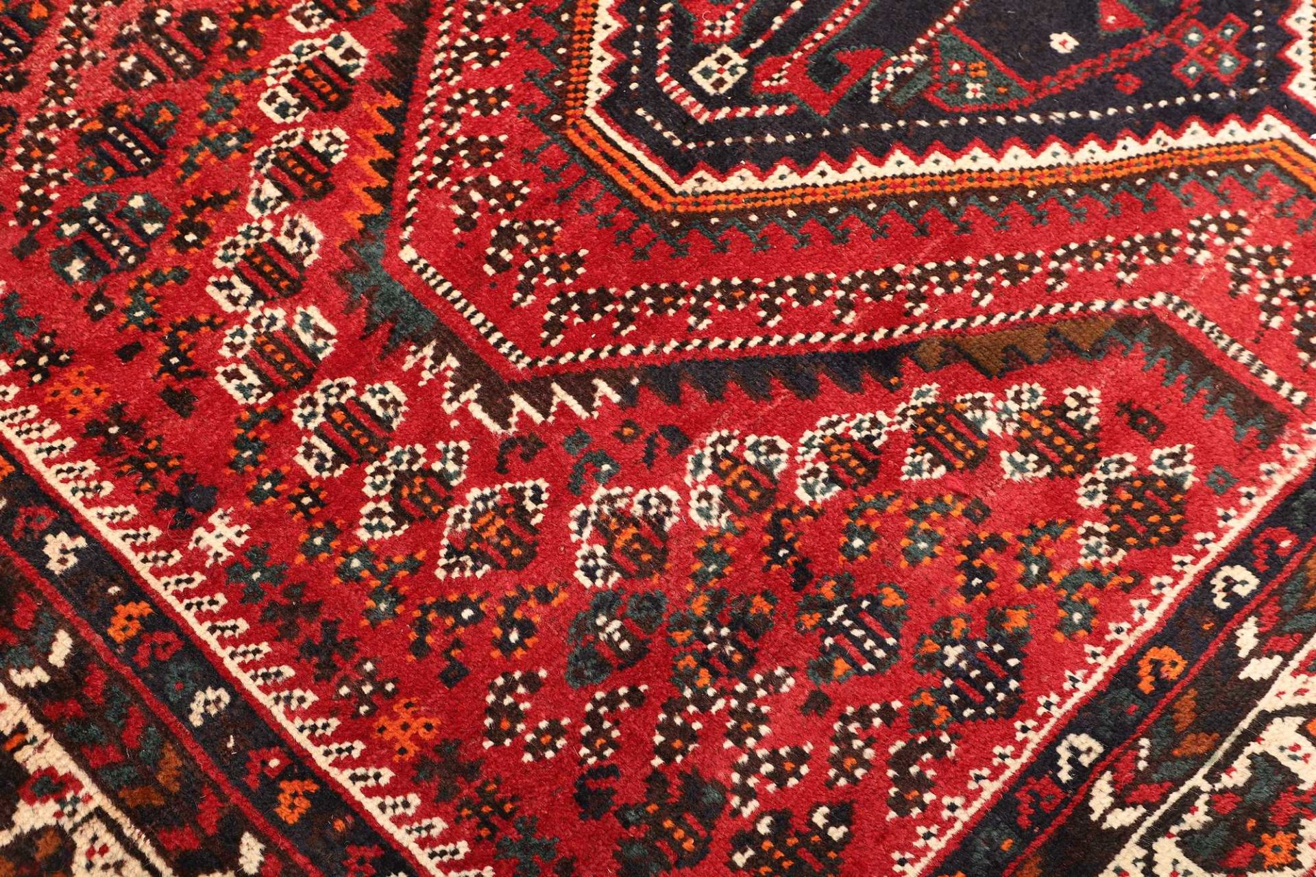 Handgeknüpfter Shiraz Perserteppich, 206 × 292 cm, Wolle