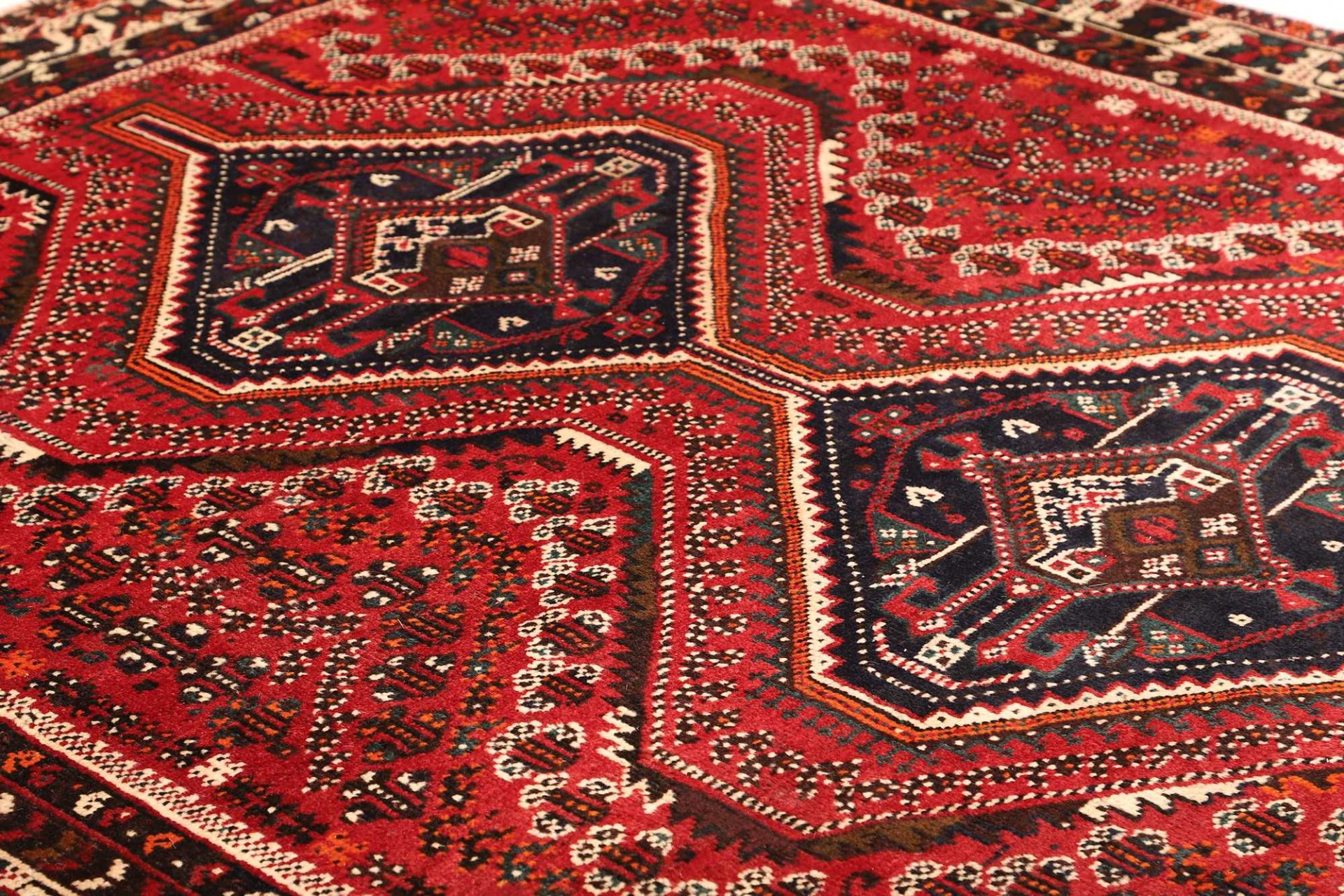 Handgeknüpfter Shiraz Perserteppich, 206 × 292 cm, Wolle