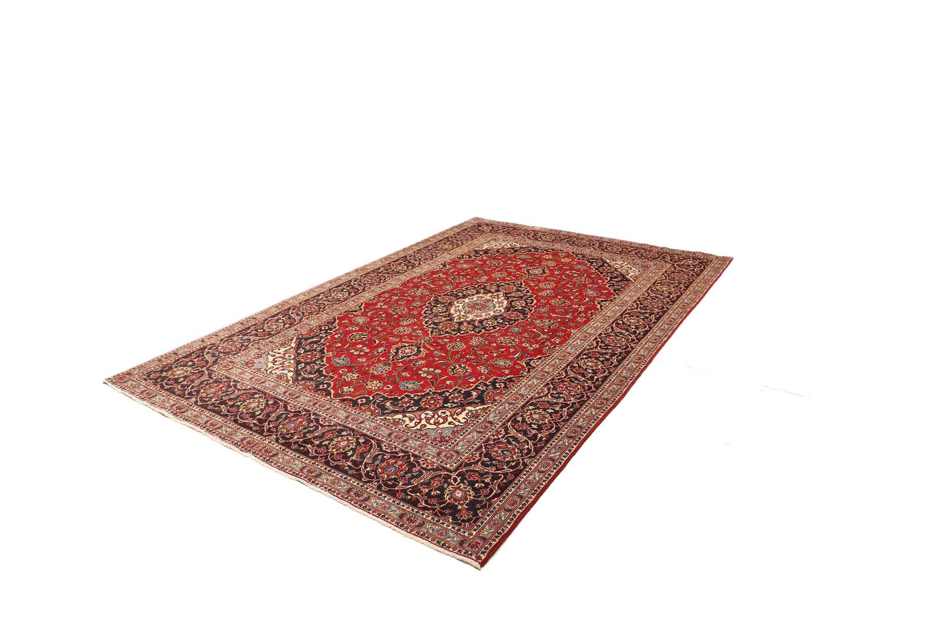Handgeknüpfter Kashan Perserteppich 201 × 304 cm