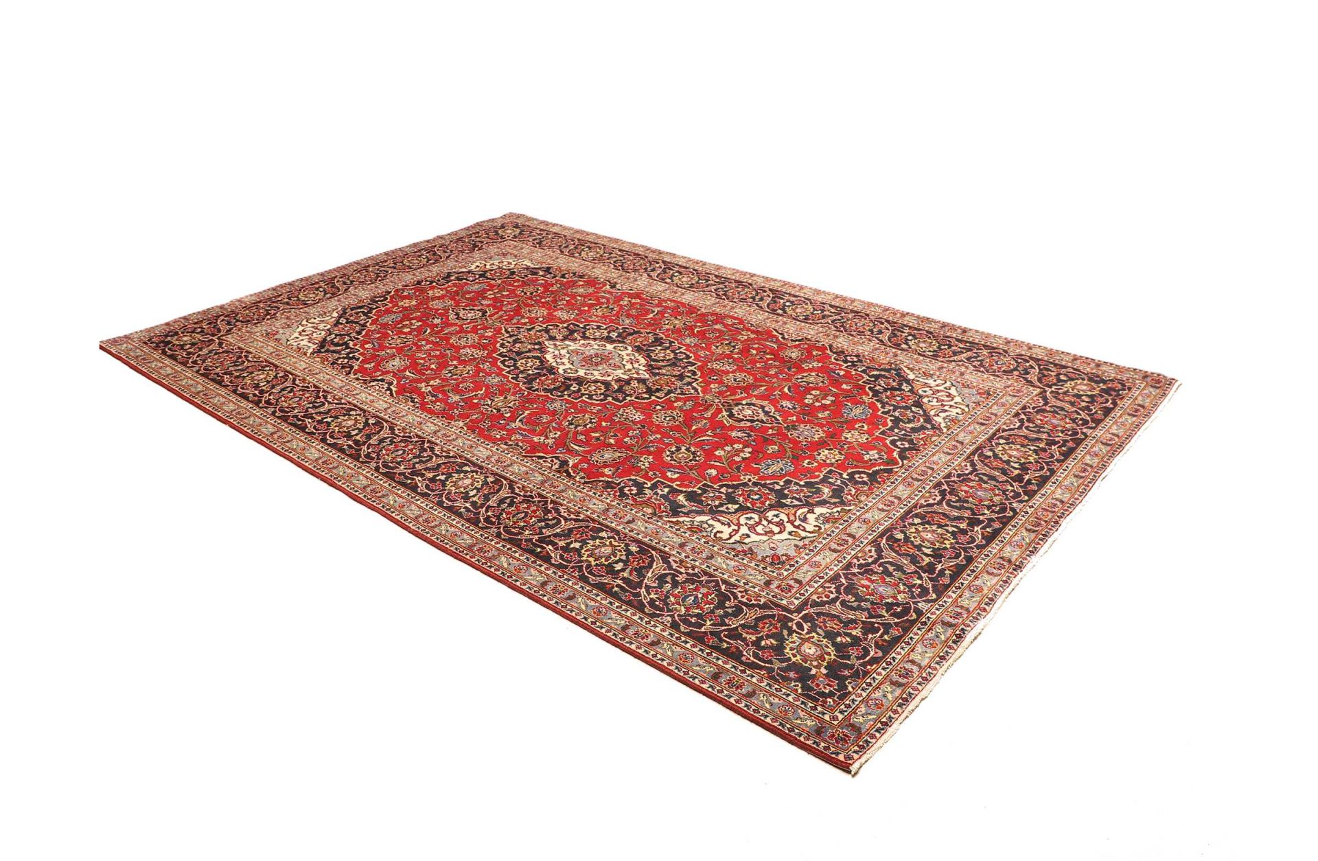 Handgeknüpfter Kashan Perserteppich 201 × 304 cm