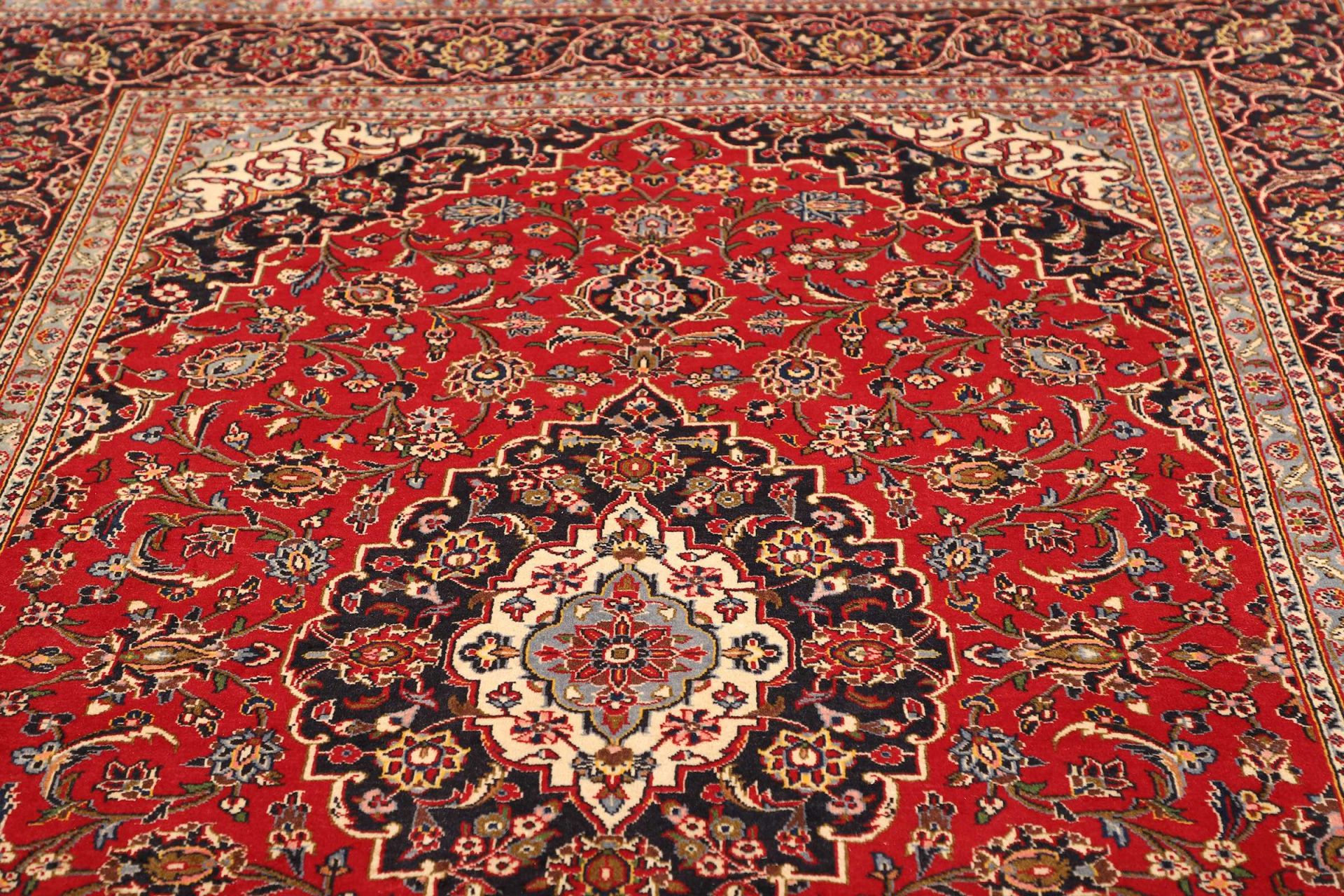 Handgeknüpfter Kashan Perserteppich 201 × 304 cm