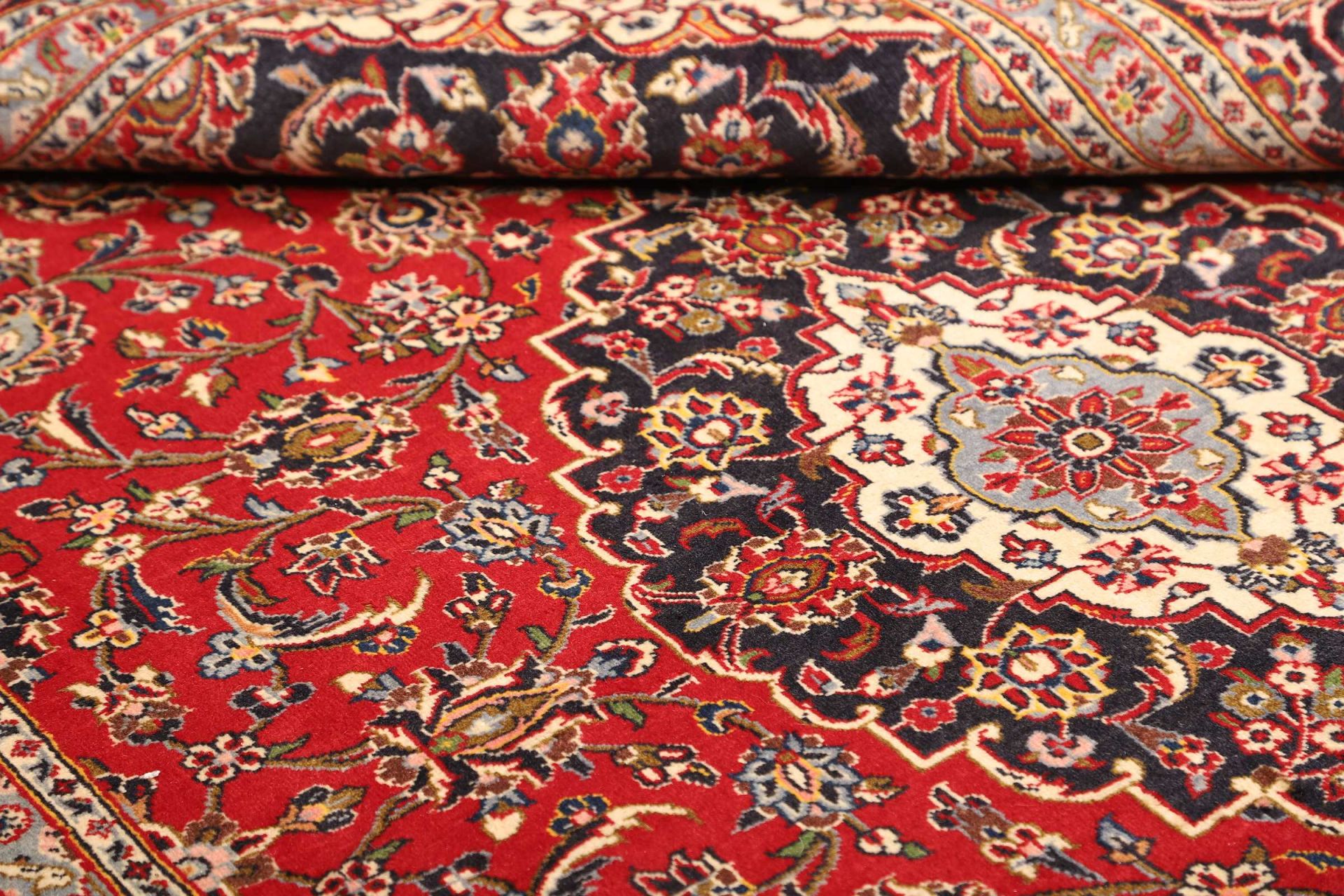Handgeknüpfter Kashan Perserteppich 201 × 304 cm