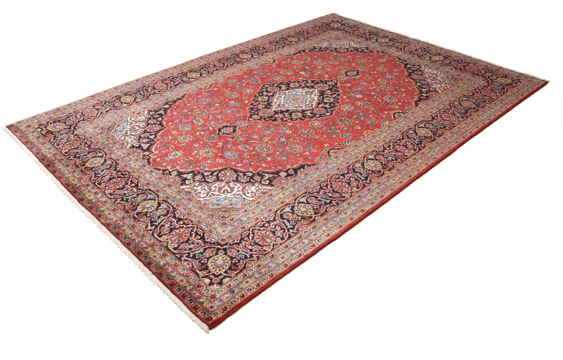 Handgeknüpfter Kashan Perserteppich, 203 × 294 cm, Wolle