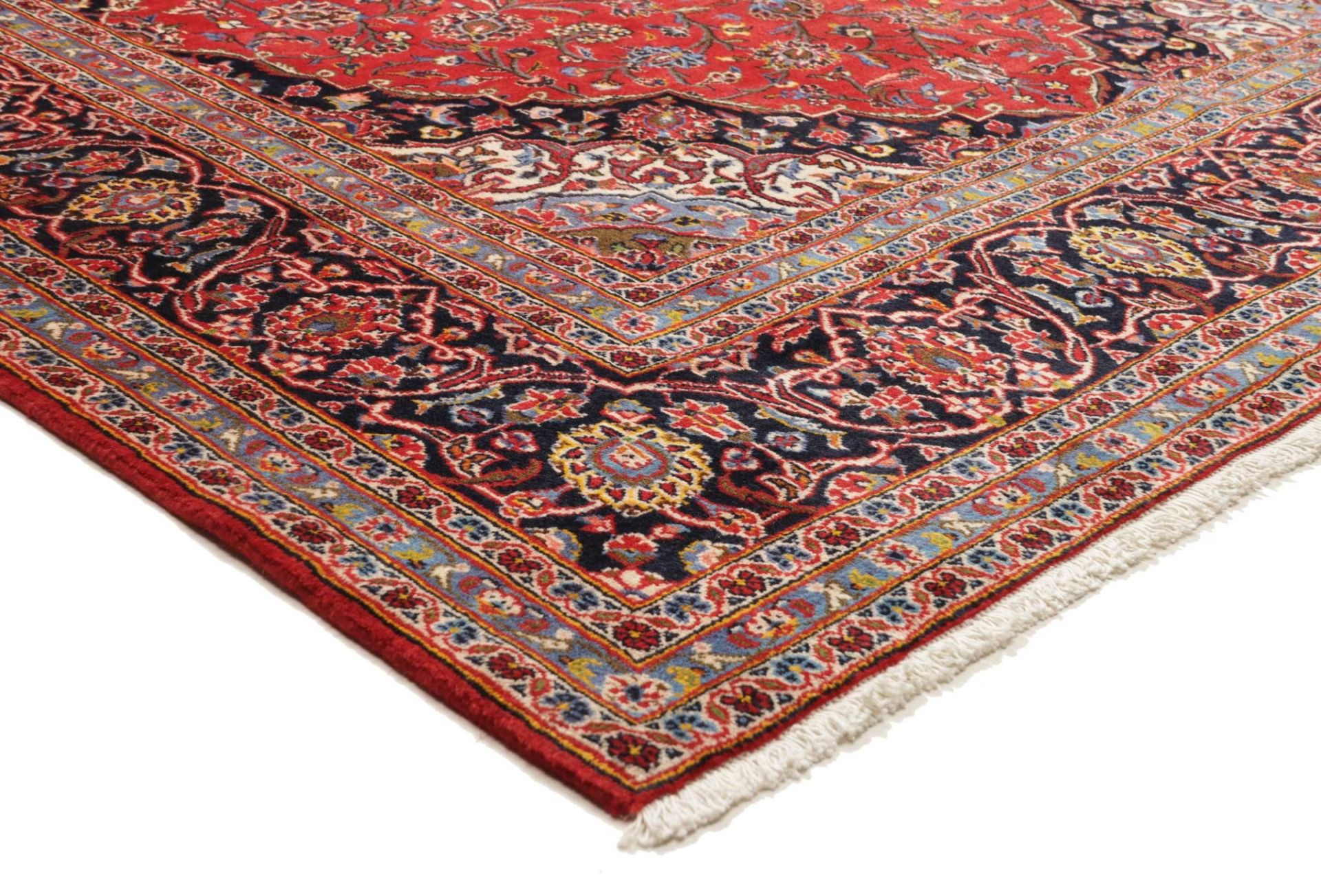 Handgeknüpfter Kashan Perserteppich, 203 × 294 cm, Wolle