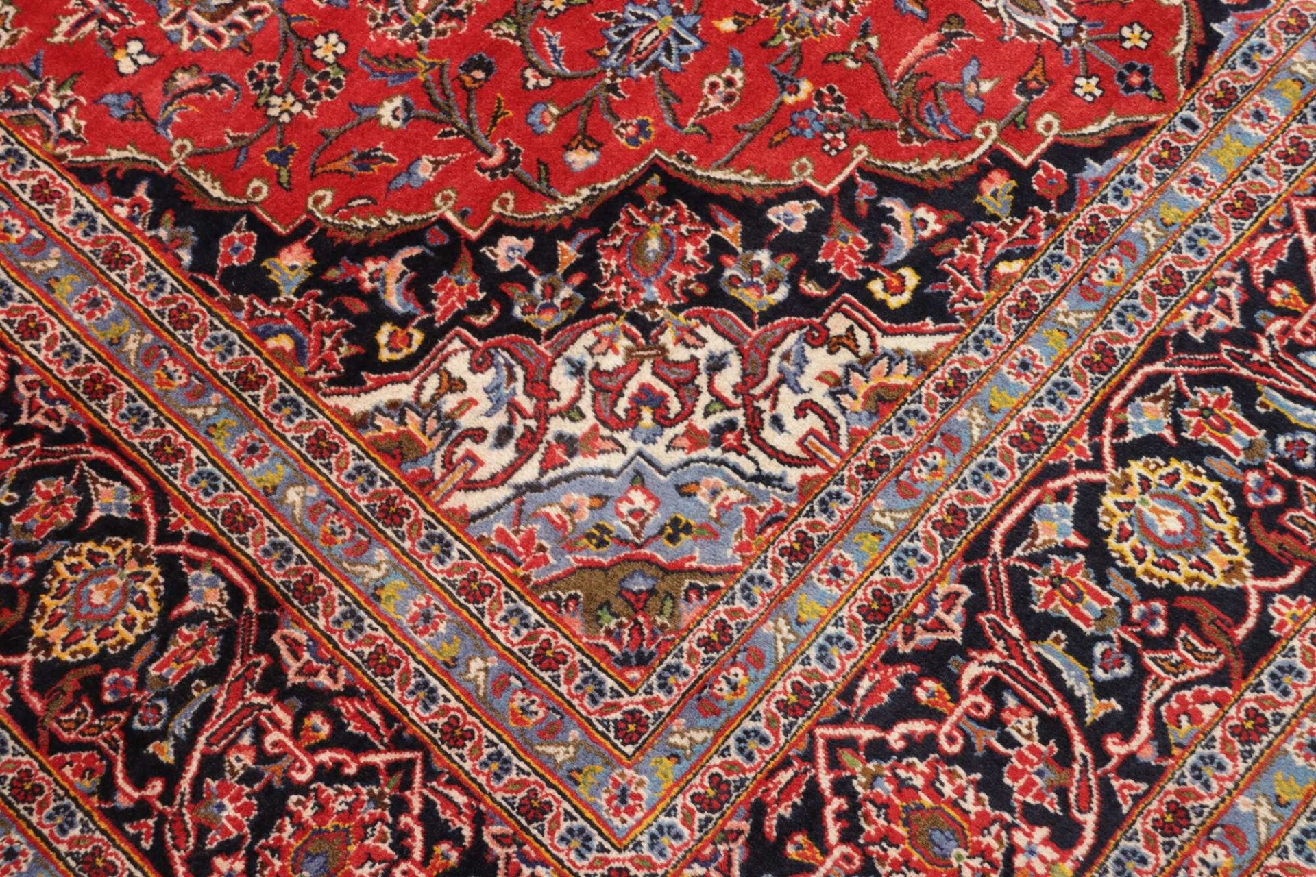 Handgeknüpfter Kashan Perserteppich, 203 × 294 cm, Wolle