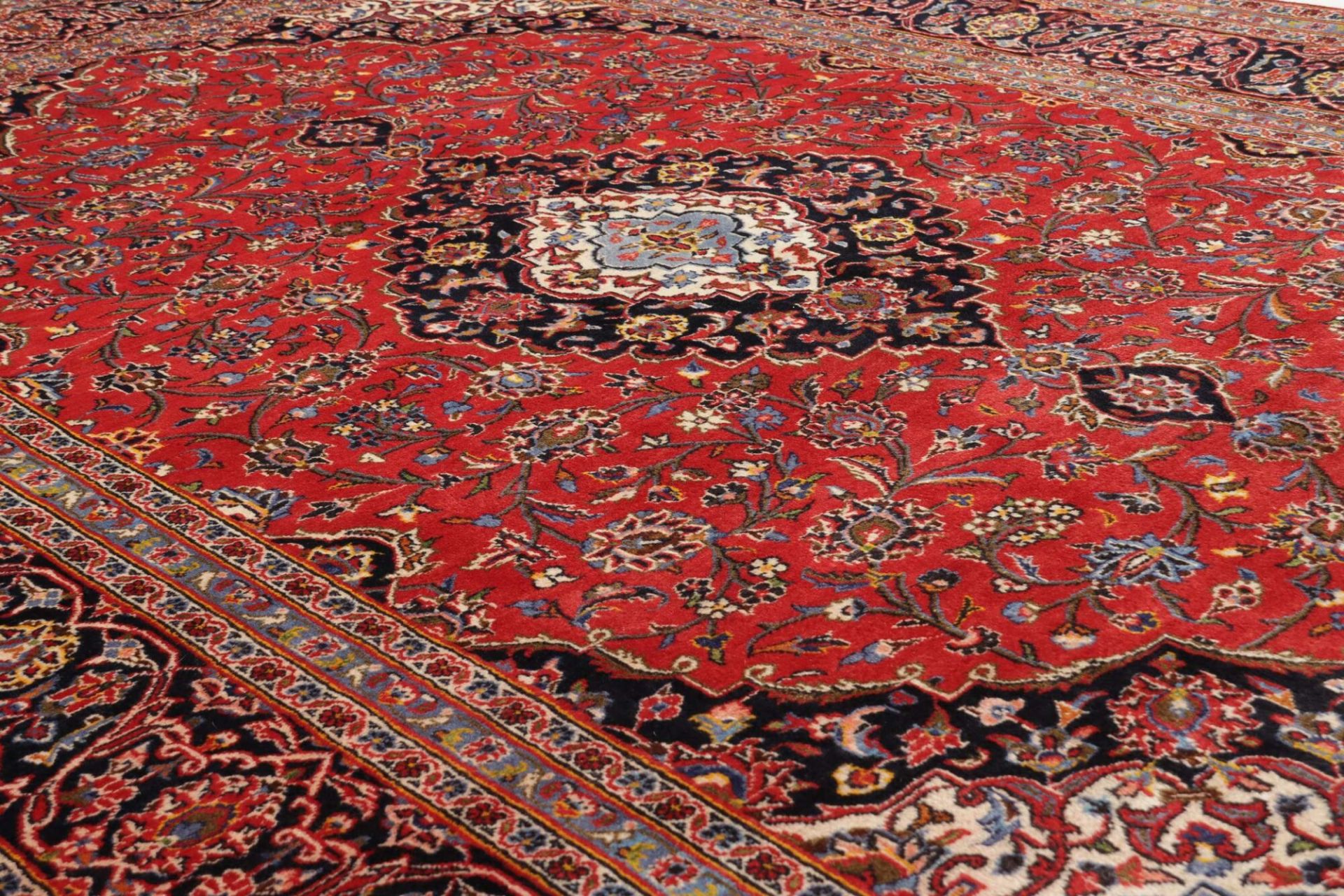 Handgeknüpfter Kashan Perserteppich, 203 × 294 cm, Wolle