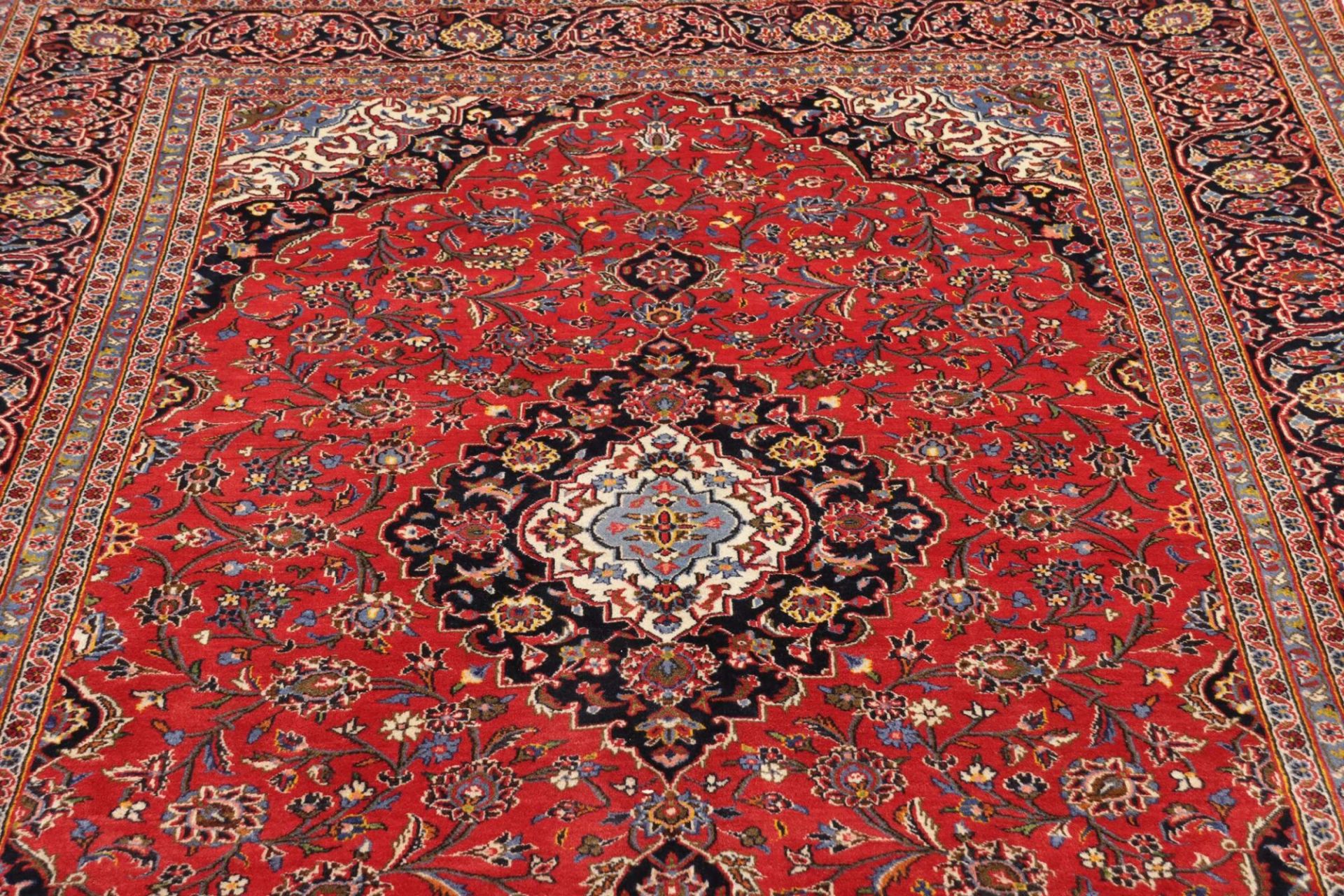 Handgeknüpfter Kashan Perserteppich, 203 × 294 cm, Wolle