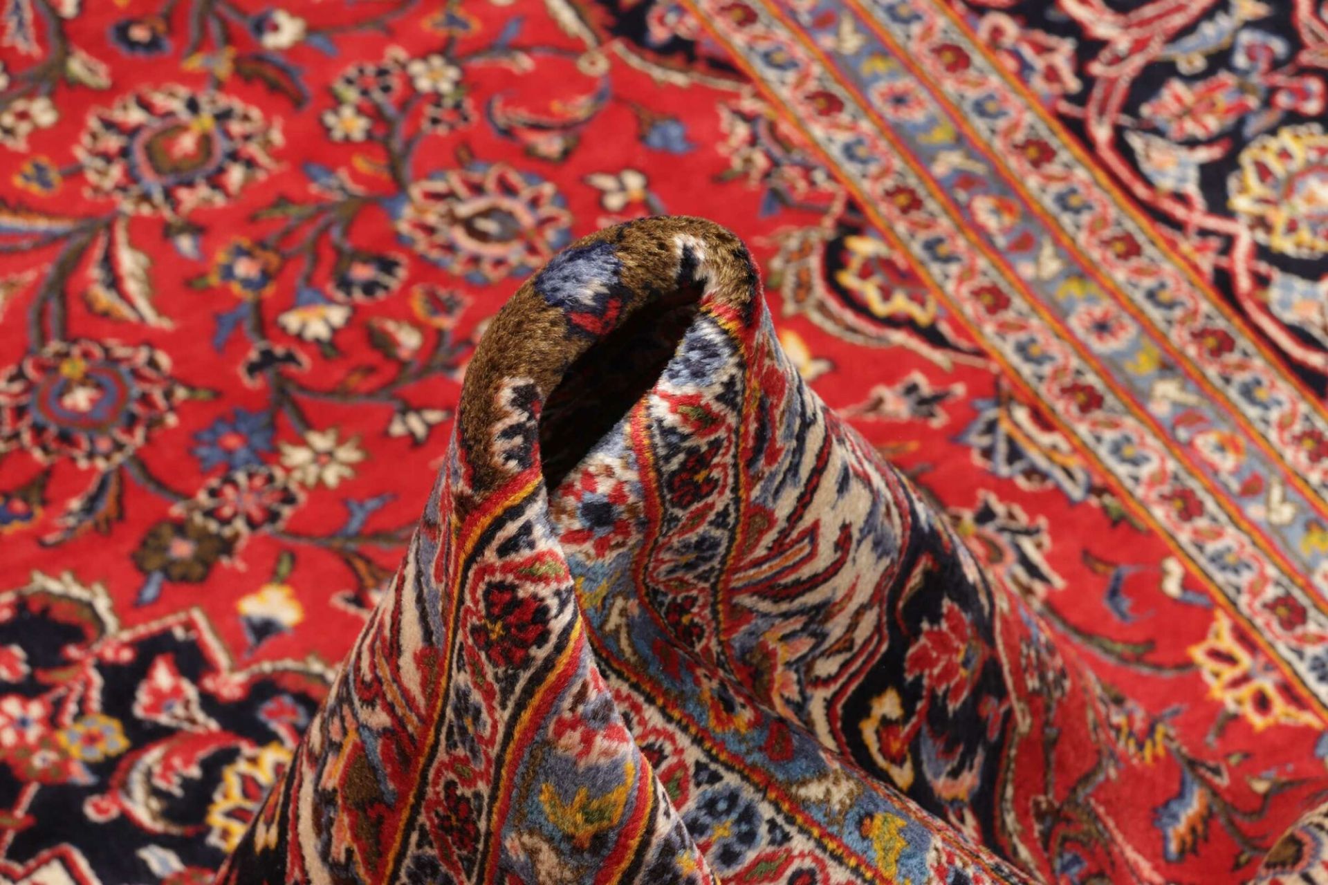 Handgeknüpfter Kashan Perserteppich, 203 × 294 cm, Wolle