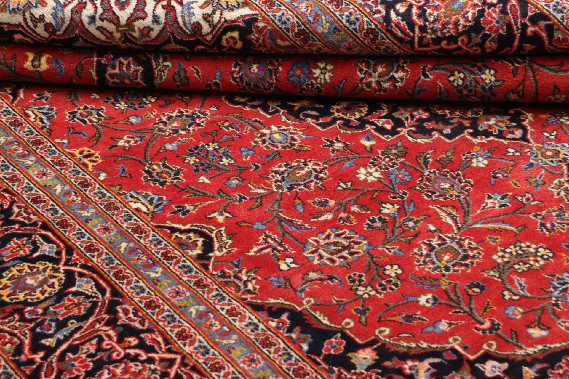 Handgeknüpfter Kashan Perserteppich, 203 × 294 cm, Wolle