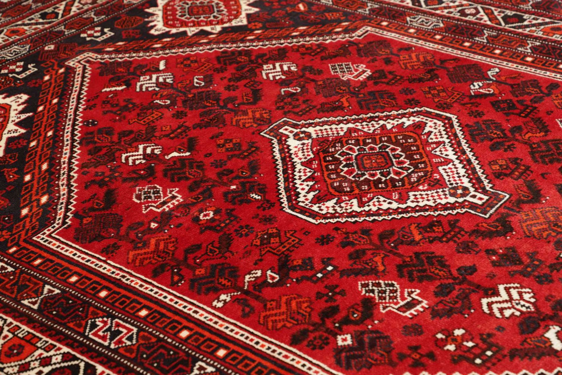 Handgeknüpfter Shiraz Perserteppich, 213 × 297 cm, Wolle