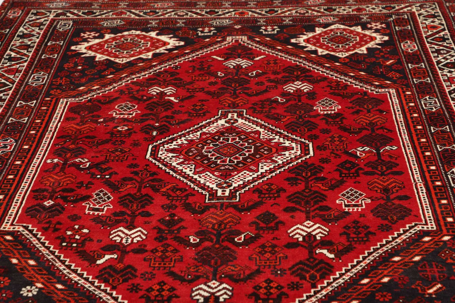 Handgeknüpfter Shiraz Perserteppich, 213 × 297 cm, Wolle