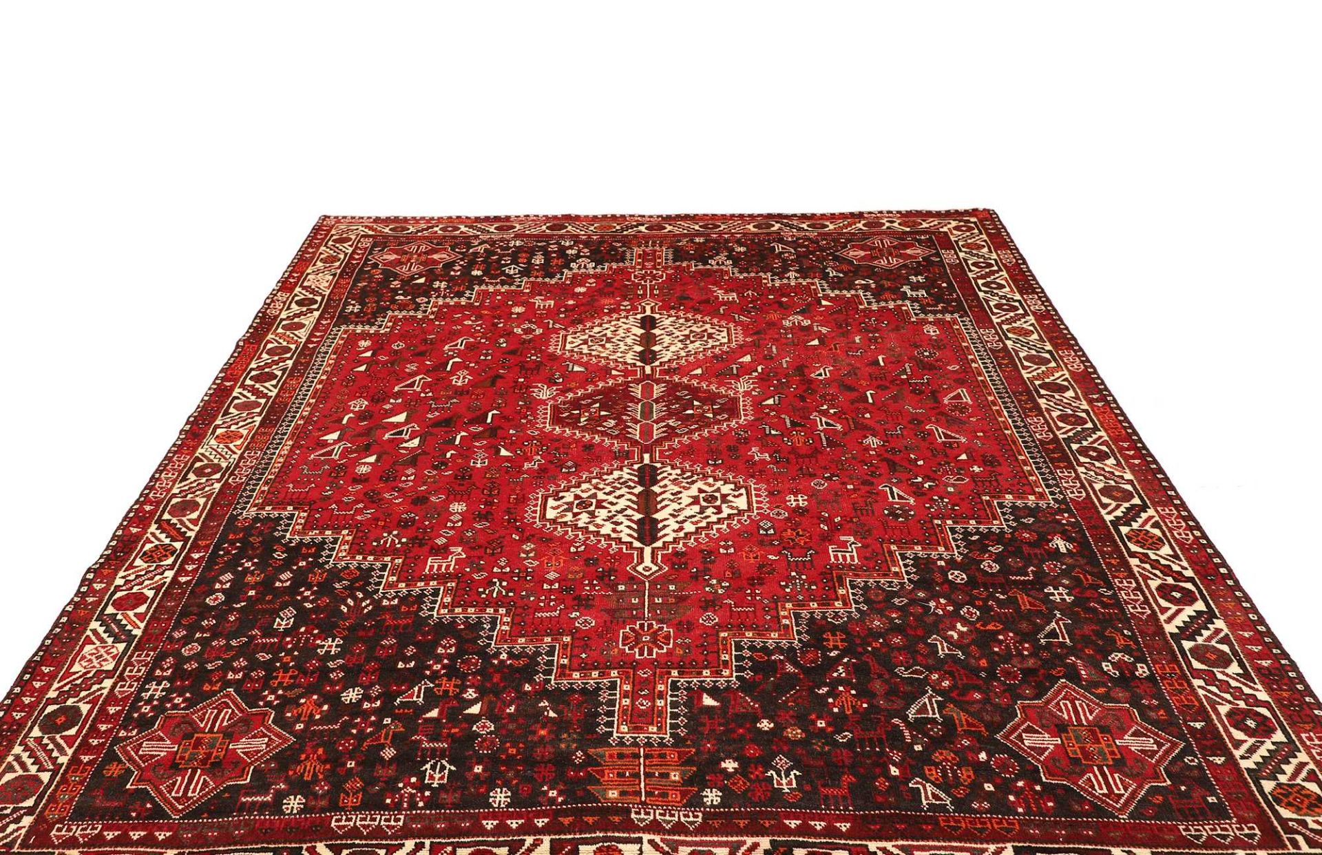 Handgeknüpfter Shiraz Perserteppich 216 × 301 cm