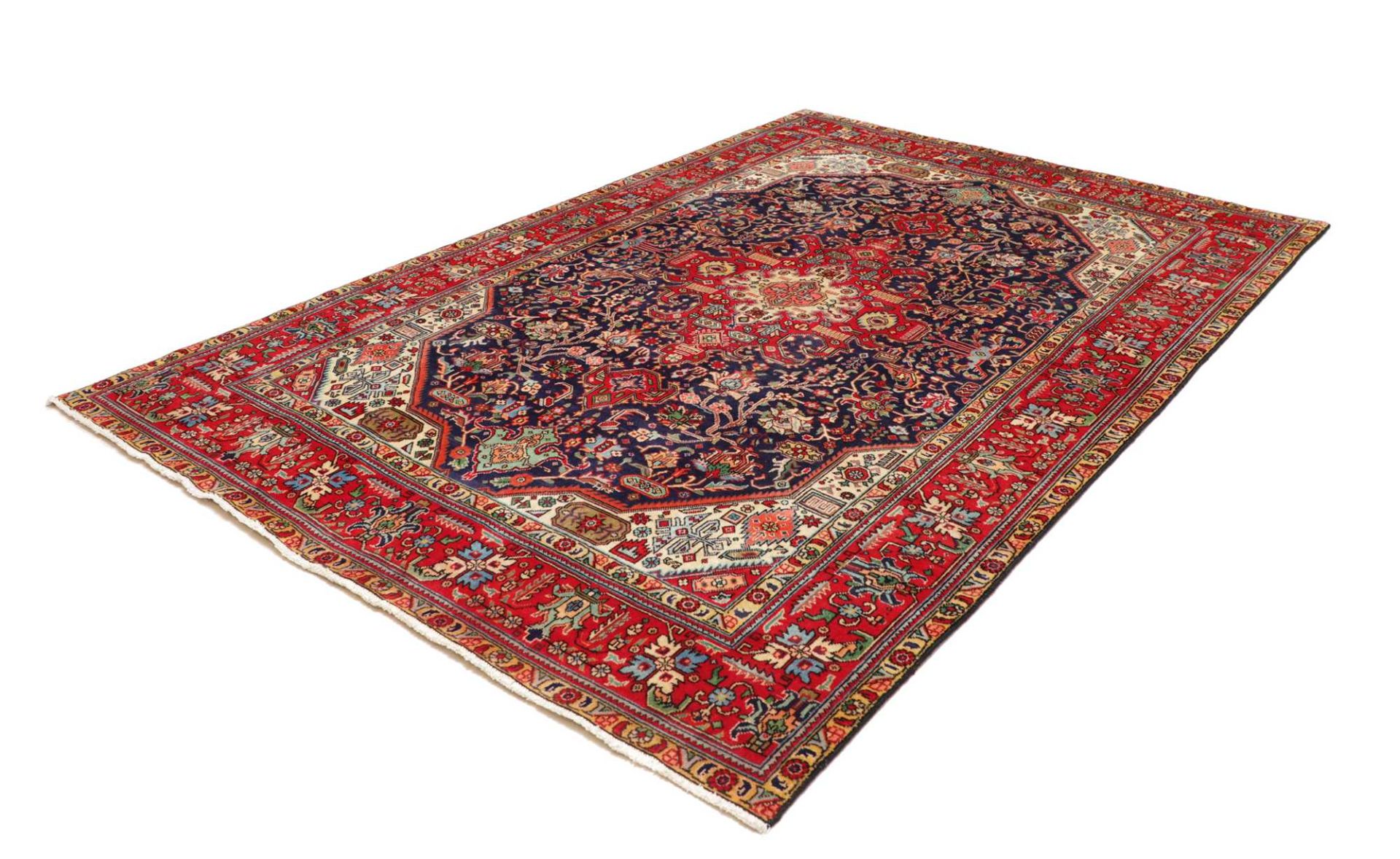 perserteppich-tabriz-198-x-291-cm-schurwolle-handgeknupft-hochwertig-1 Handgeknüpfter Täbriz Perserteppich, 198 × 291 cm, Wolle