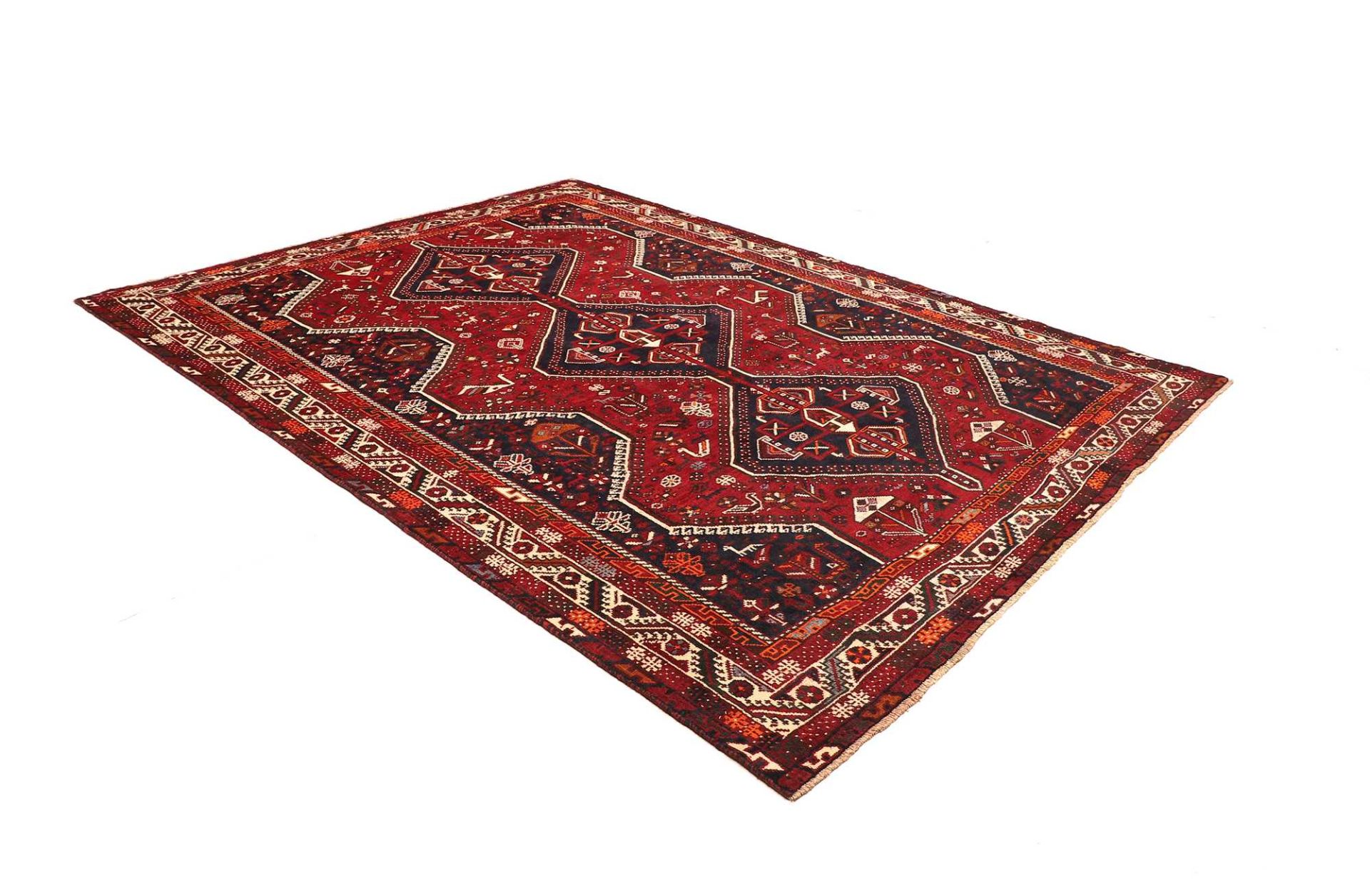 Handgeknüpfter Shiraz Perserteppich 221 × 289 cm