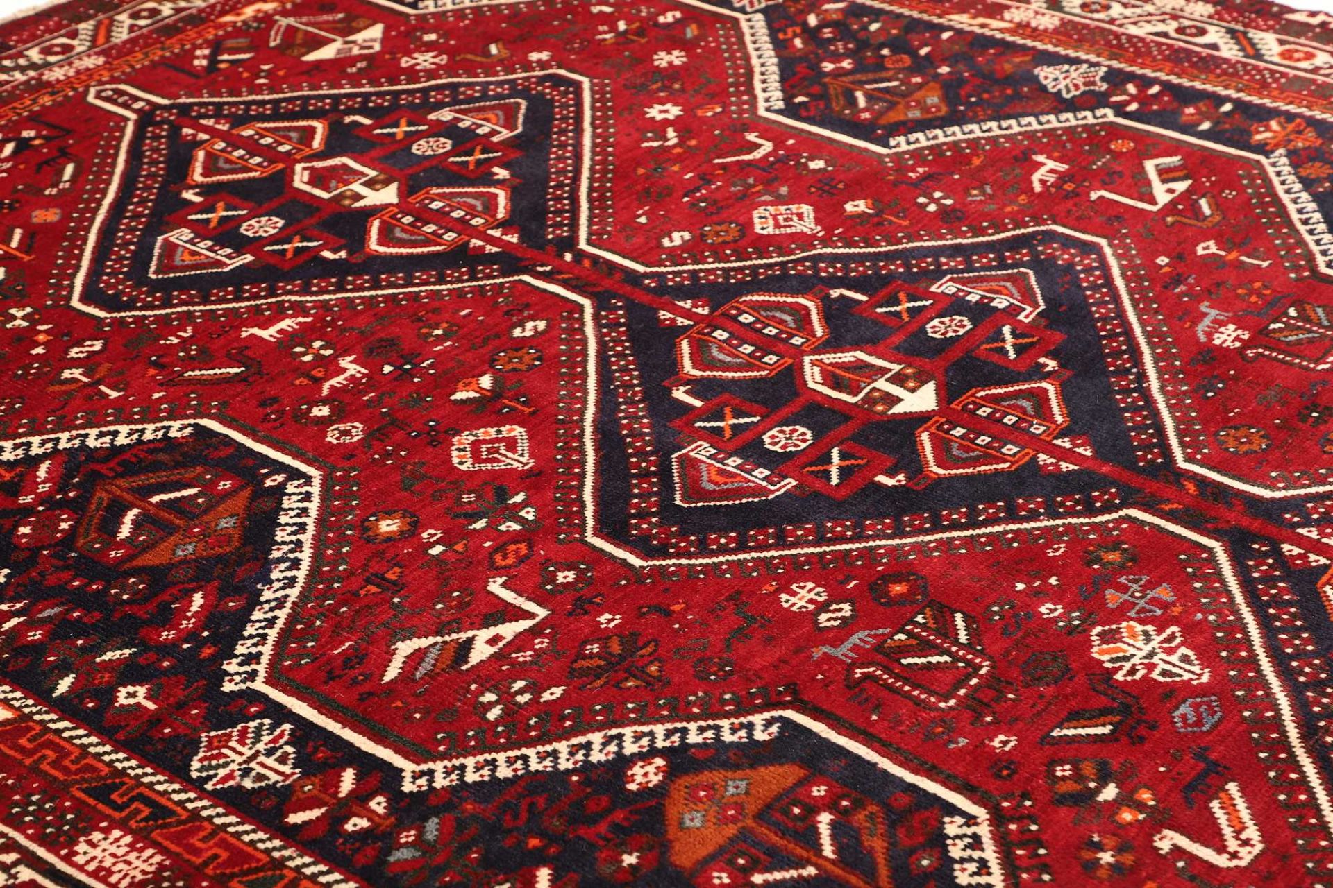 Handgeknüpfter Shiraz Perserteppich 221 × 289 cm
