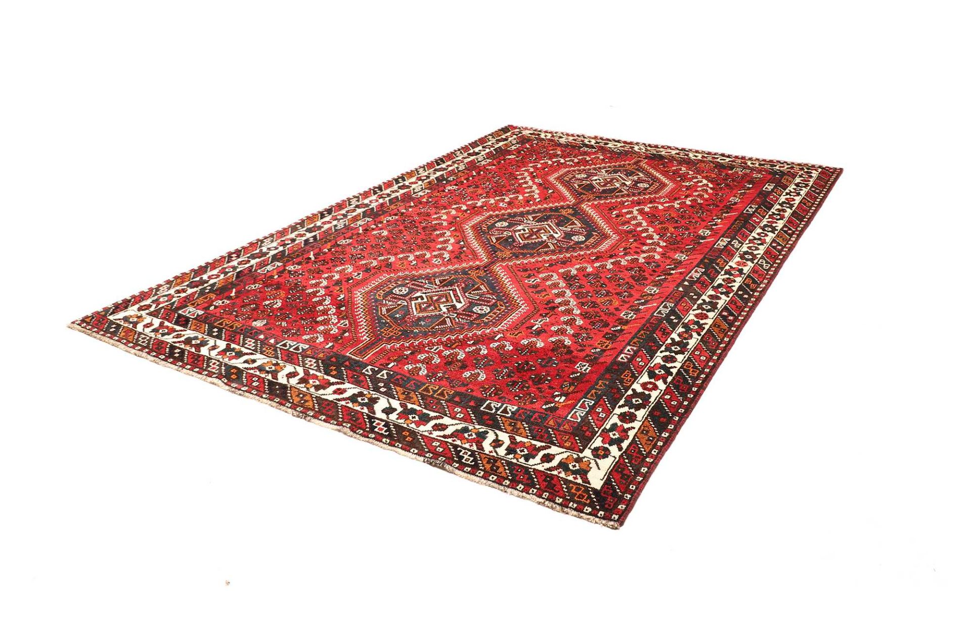 Shiraz Perserteppich aus Iran, 214 × 302 cm