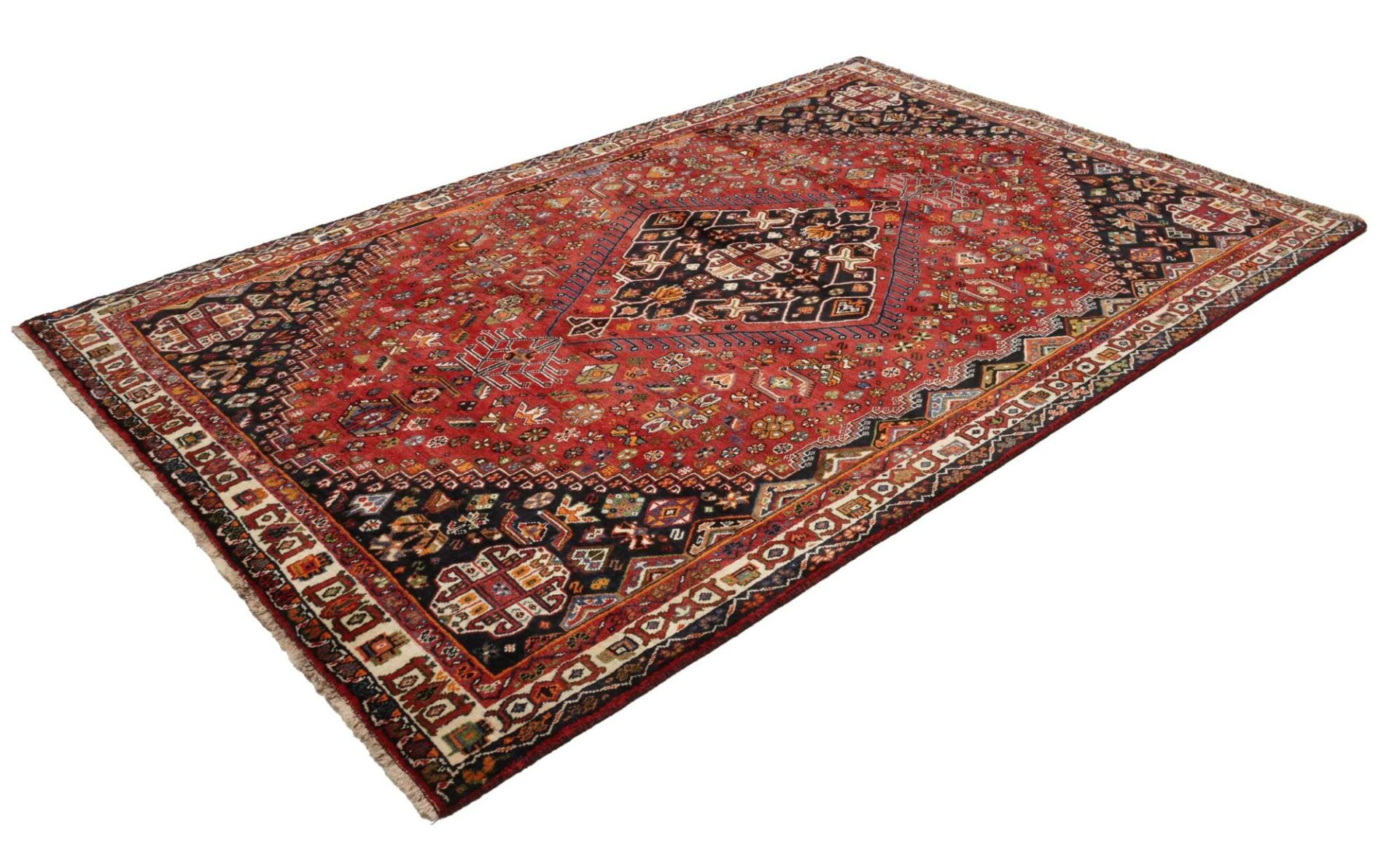 Shiraz Perserteppich 181 × 282 cm aus Wolle, handgeknüpft