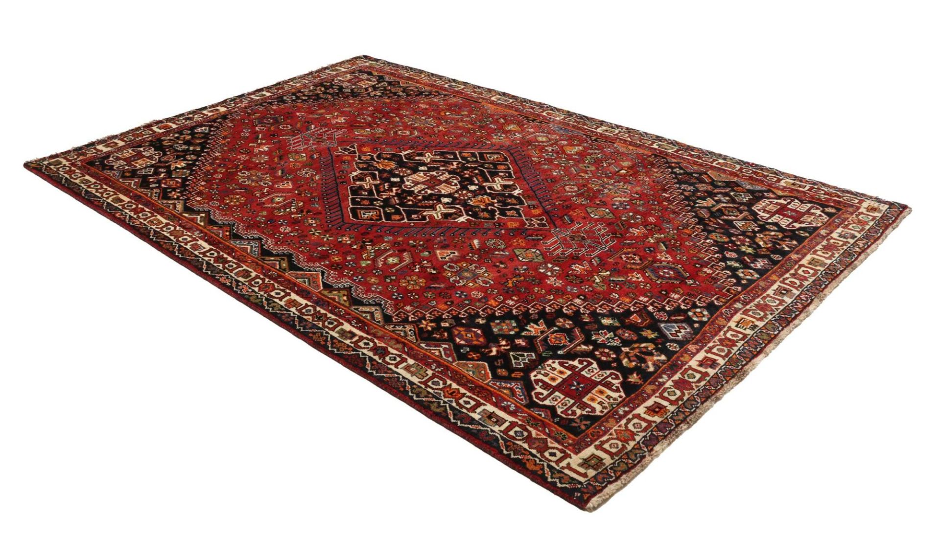 Shiraz Perserteppich 181 × 282 cm aus Wolle, handgeknüpft