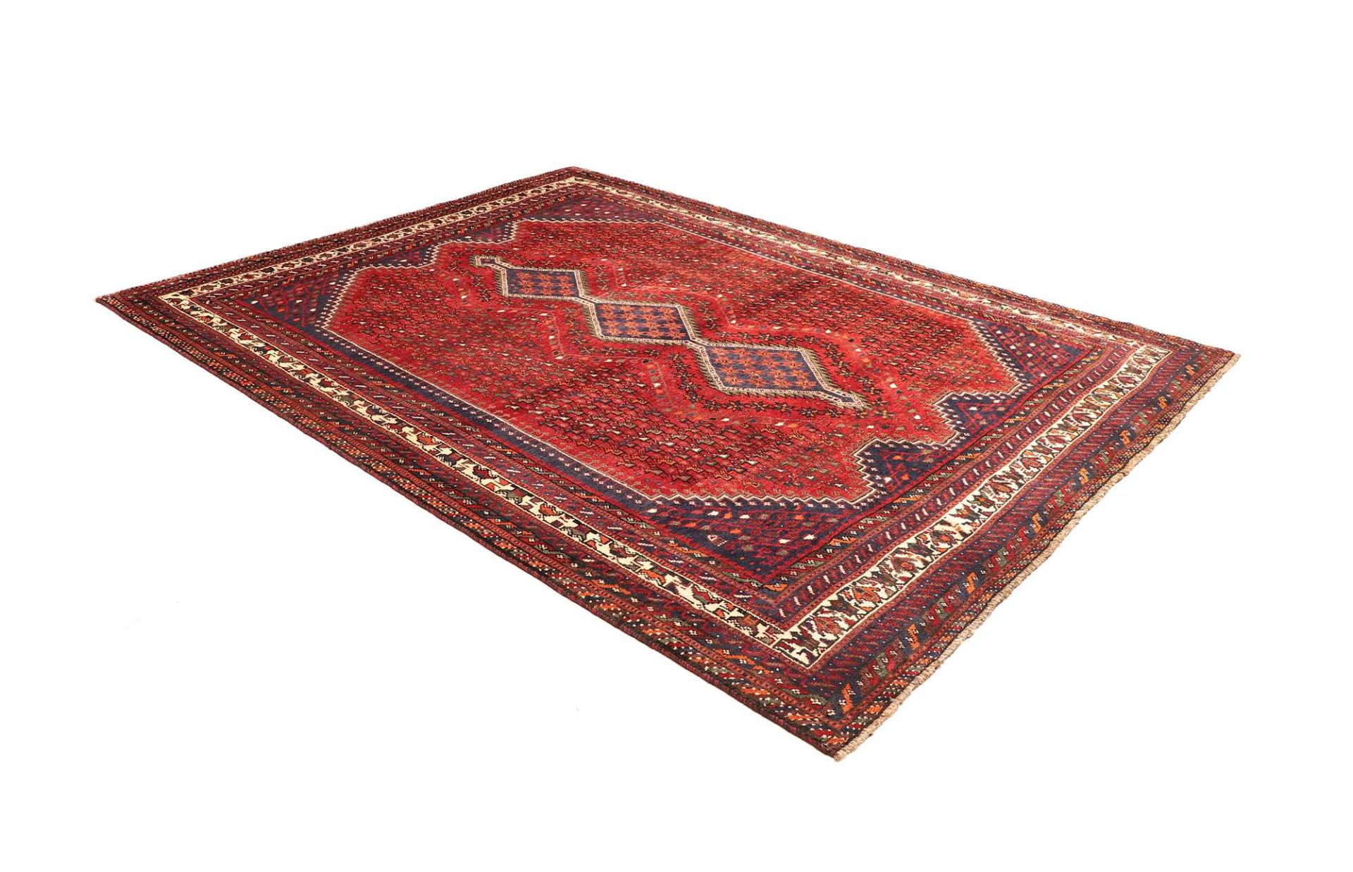 Handgeknüpfter Shiraz Perserteppich 209 × 284 cm