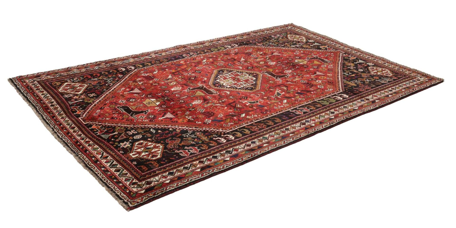 Shiraz Perserteppich 184 × 294 cm aus Wolle, handgeknüpft
