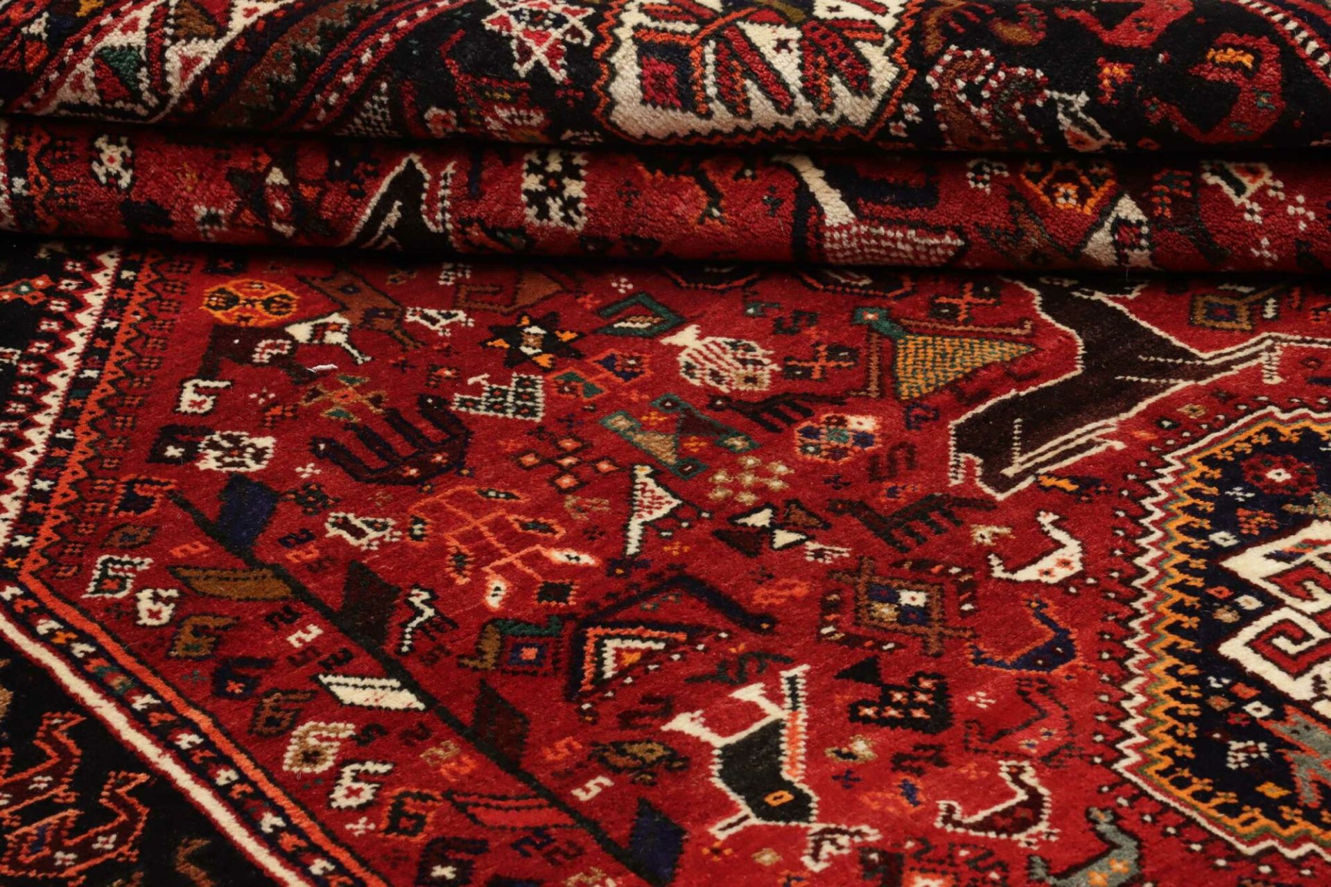 Shiraz Perserteppich 184 × 294 cm aus Wolle, handgeknüpft