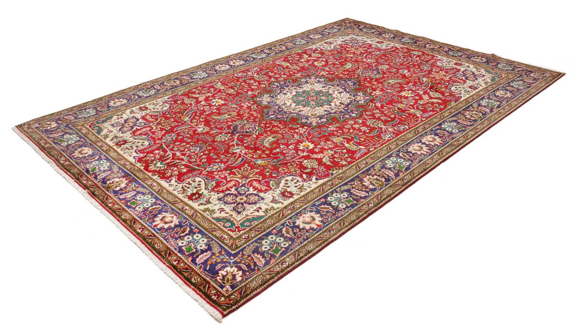 Handgeknüpfter Täbriz Perserteppich, 201 × 307 cm, Wolle