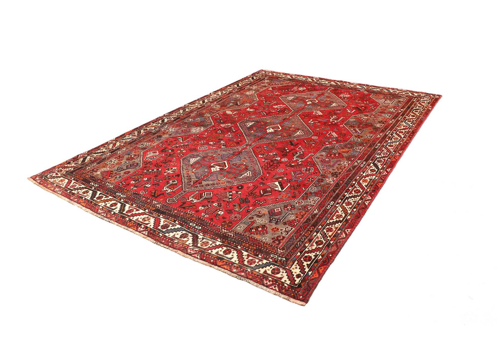 Handgeknüpfter Shiraz Perserteppich 215 × 301 cm
