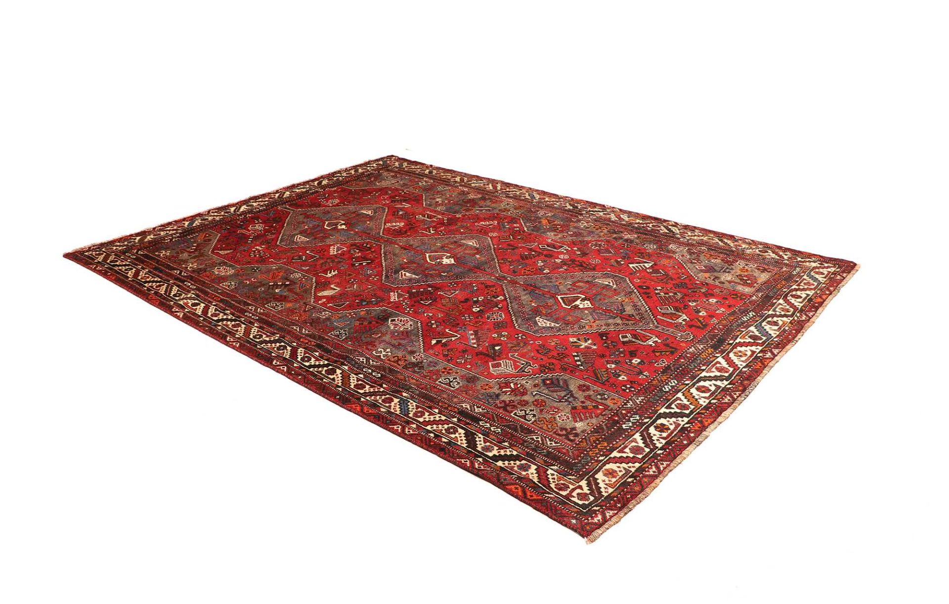 Handgeknüpfter Shiraz Perserteppich 215 × 301 cm