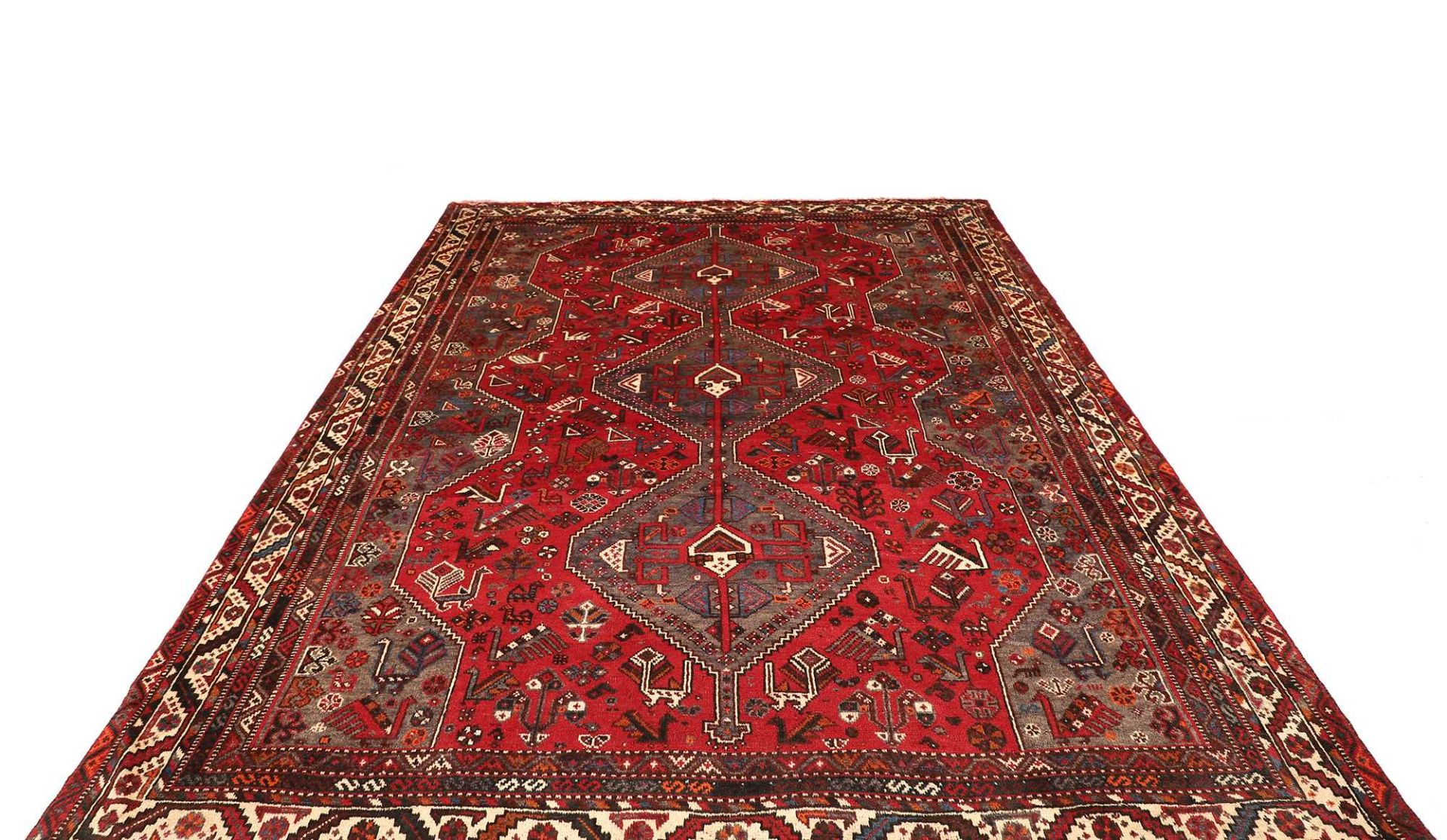 Handgeknüpfter Shiraz Perserteppich 215 × 301 cm