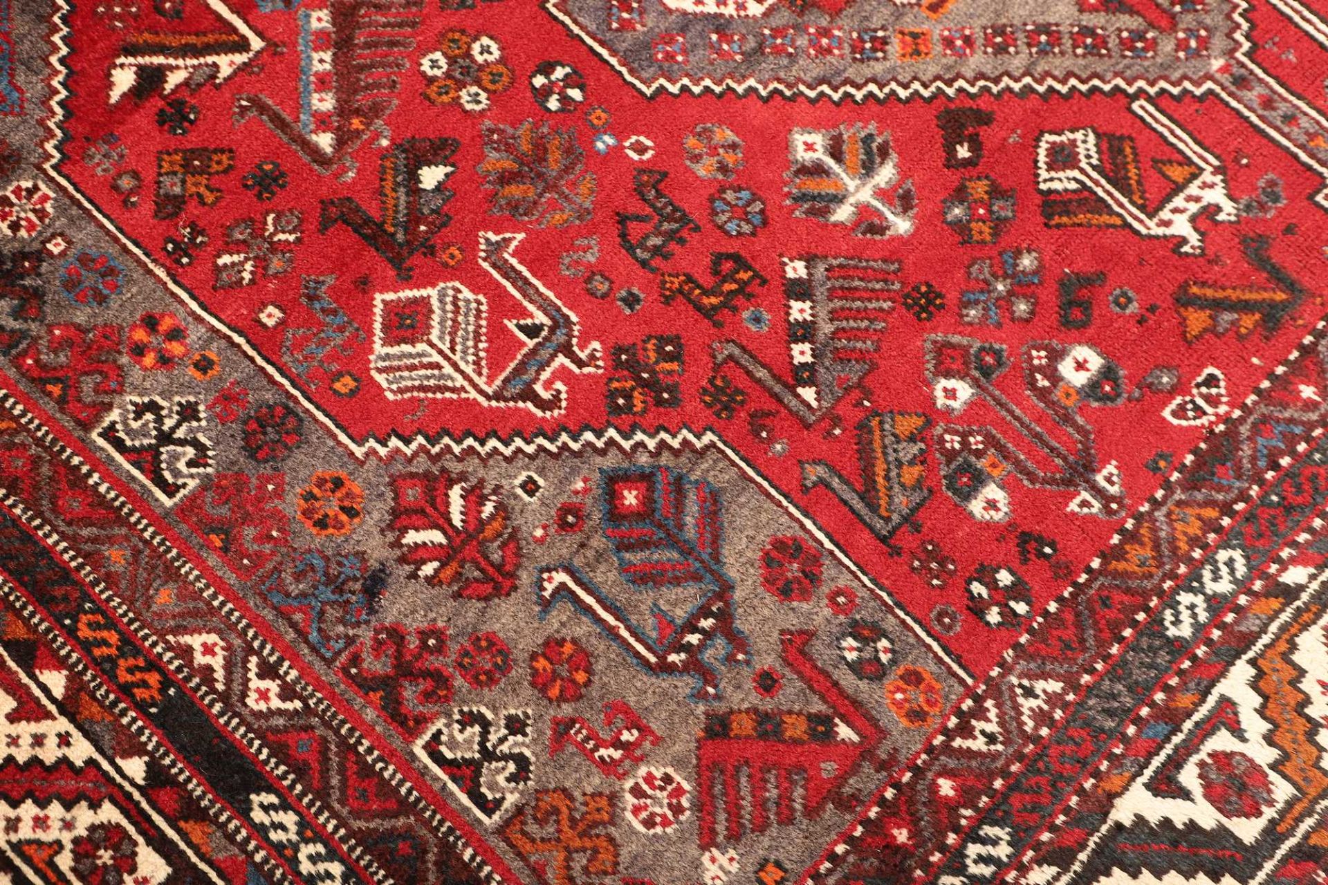 Handgeknüpfter Shiraz Perserteppich 215 × 301 cm