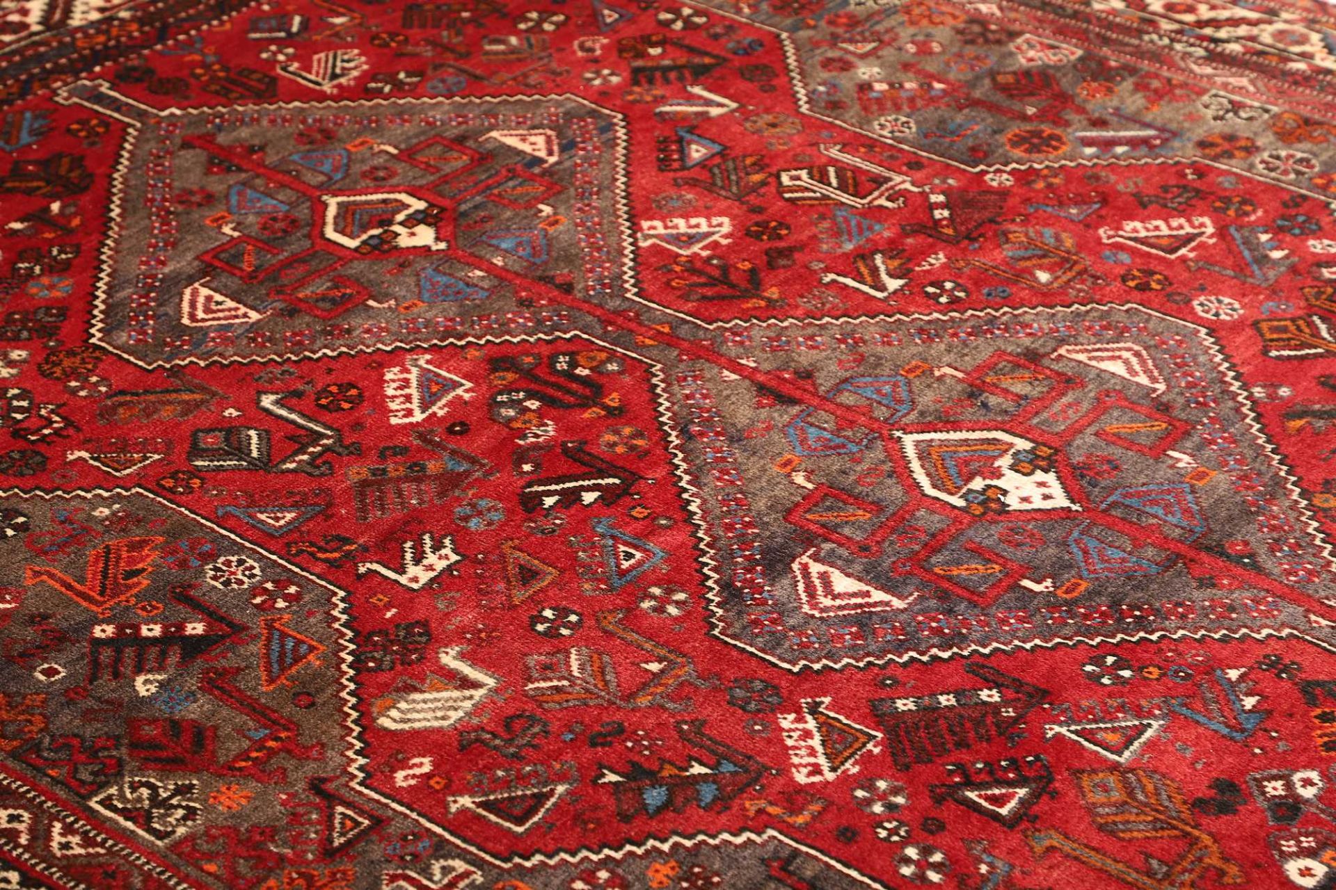 Handgeknüpfter Shiraz Perserteppich 215 × 301 cm