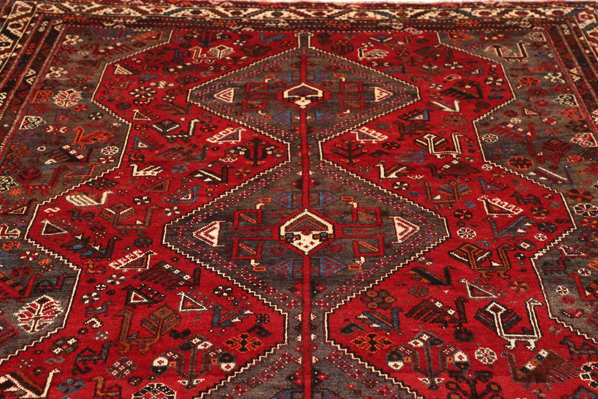 Handgeknüpfter Shiraz Perserteppich 215 × 301 cm