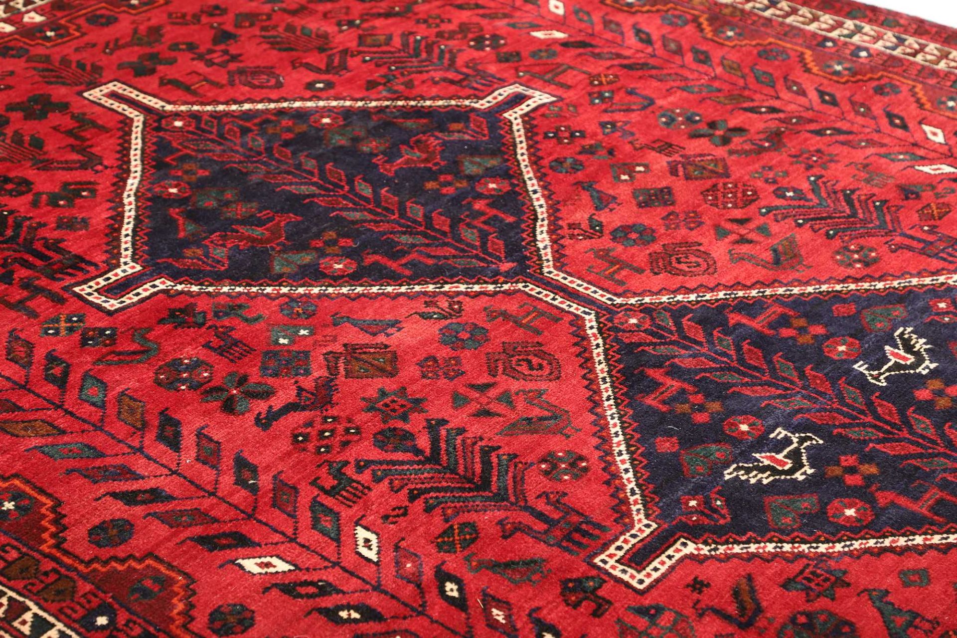 Handgeknüpfter Shiraz Perserteppich, 209 × 304 cm, Wolle