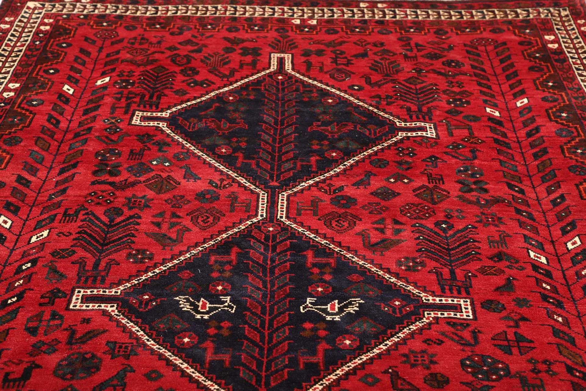 Handgeknüpfter Shiraz Perserteppich, 209 × 304 cm, Wolle