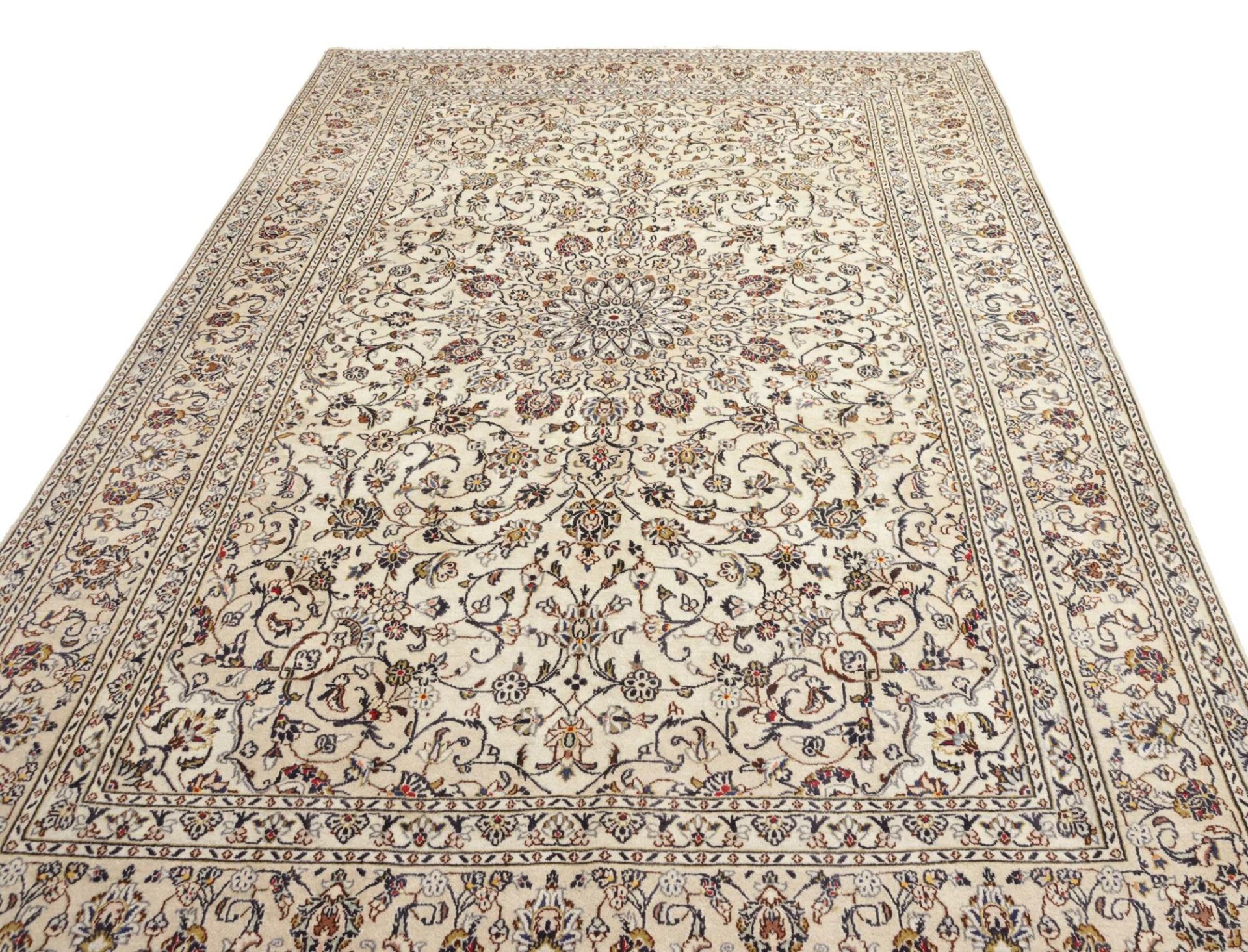 Kashan Perserteppich 198 × 312 cm aus Wolle, handgeknüpft