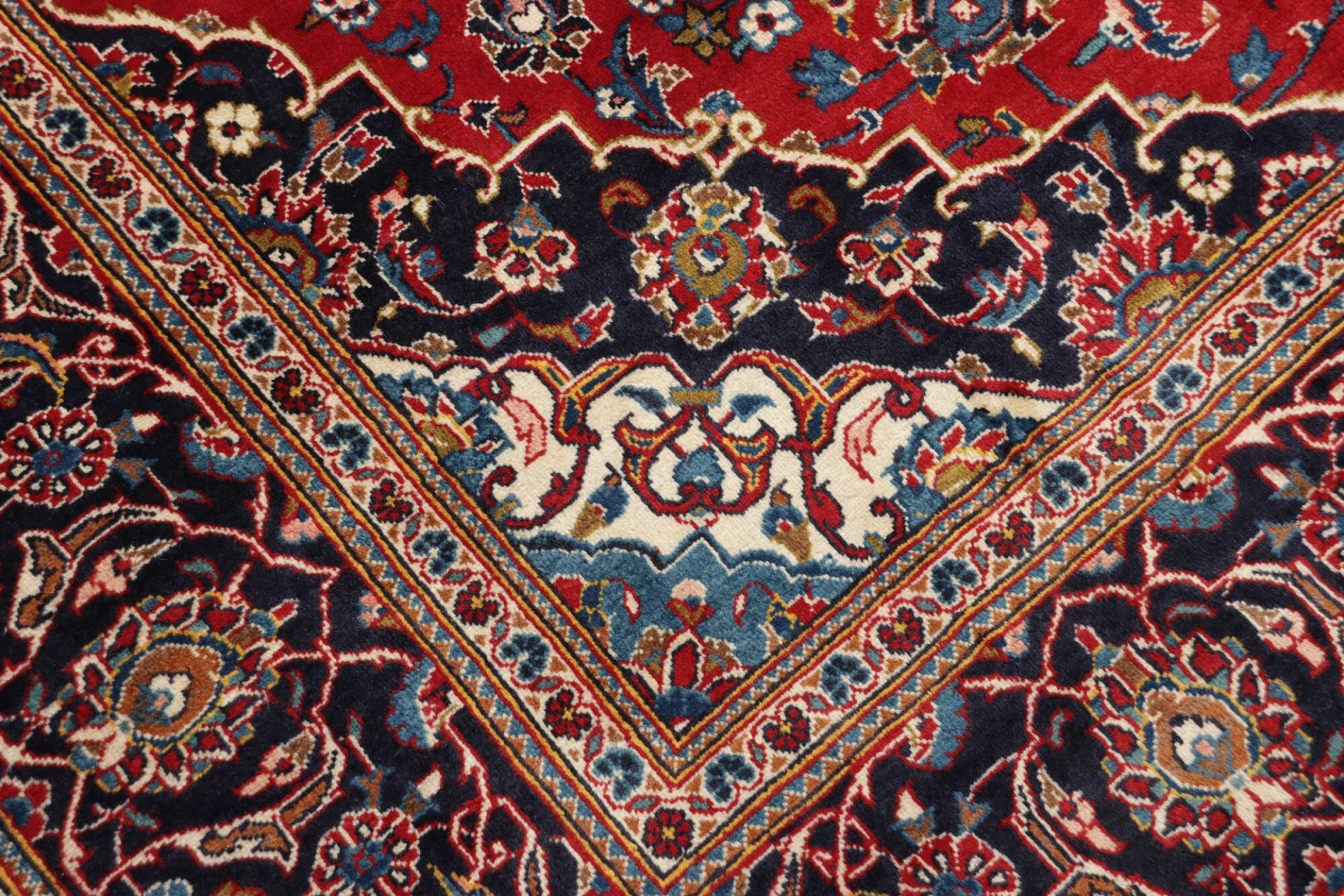 Handgeknüpfter Kashan Perserteppich, 201 × 297 cm, Wolle