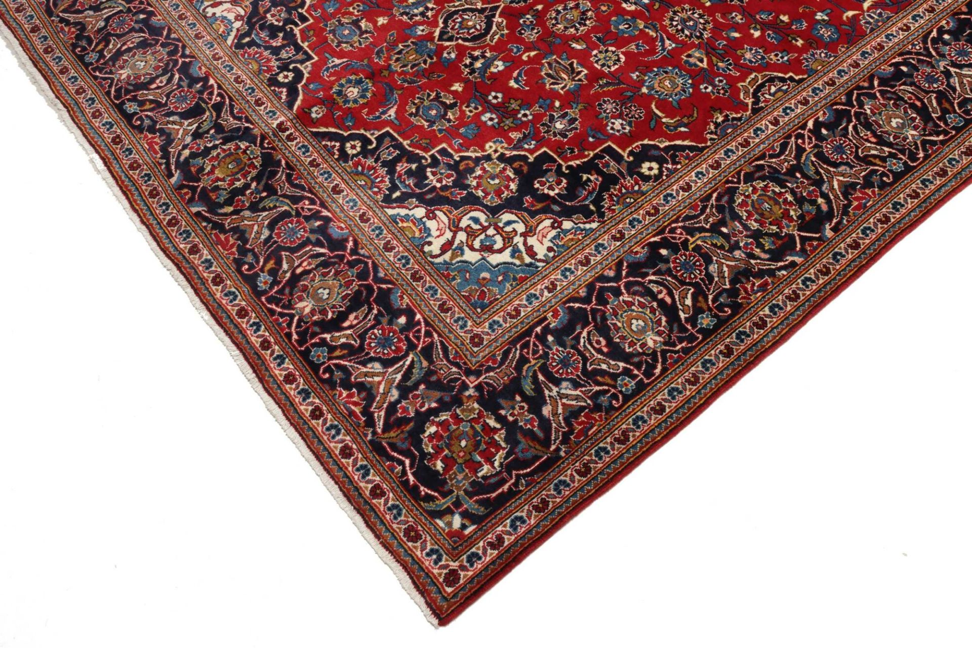 Handgeknüpfter Kashan Perserteppich, 201 × 297 cm, Wolle