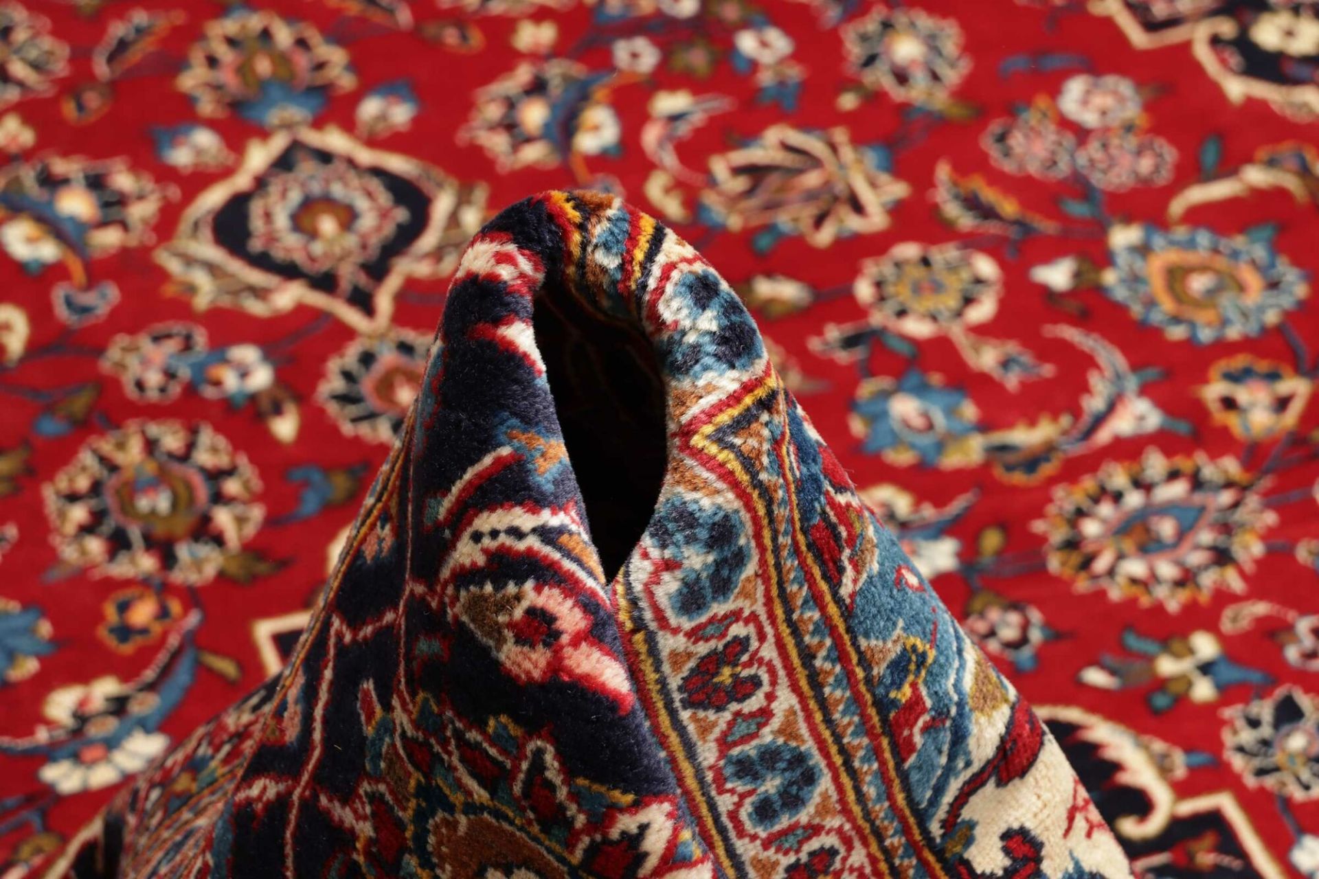 Handgeknüpfter Kashan Perserteppich, 201 × 297 cm, Wolle